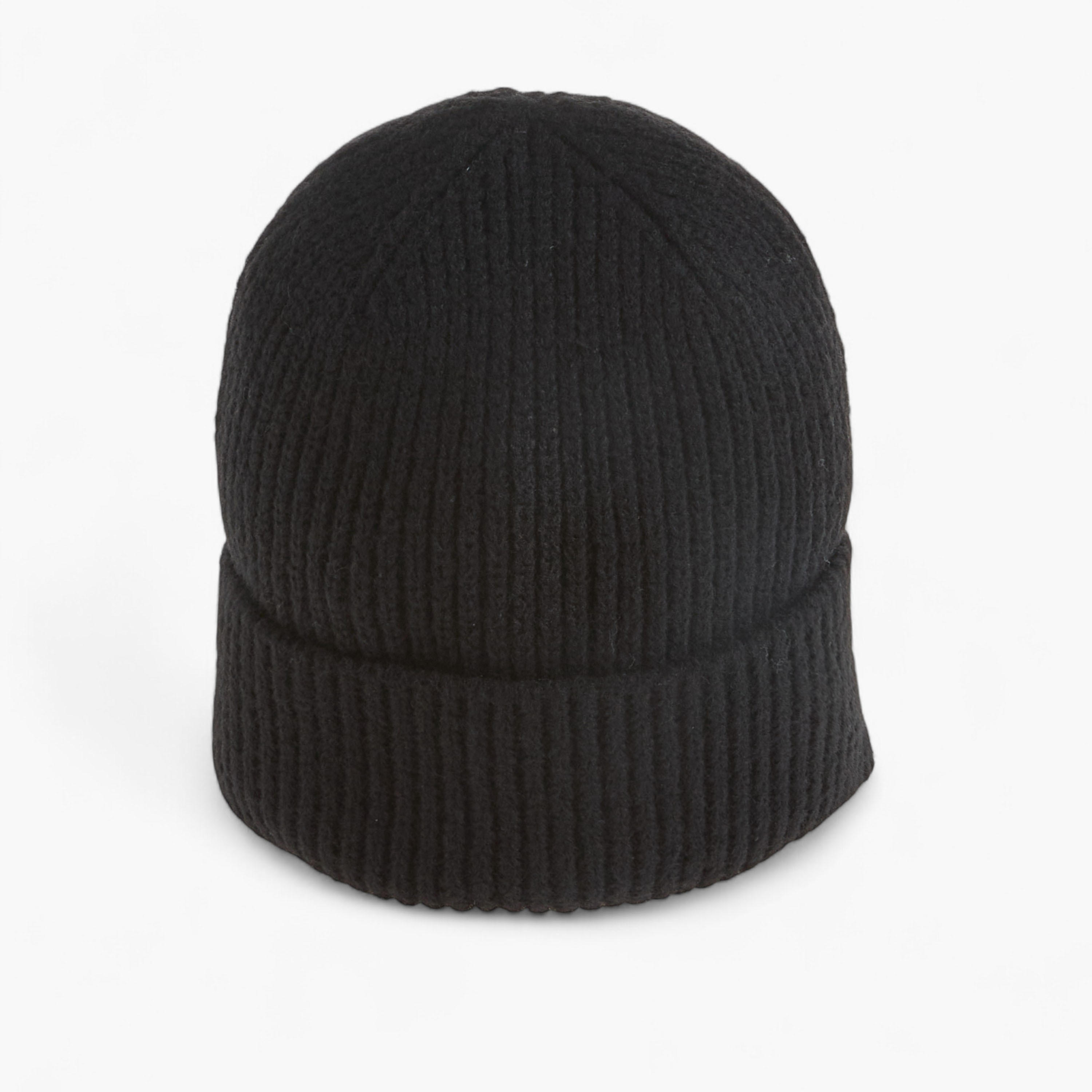 قبعة بيني مضلعة بحافة مطوية-women-clothingaccessories-capsandhats-image-1