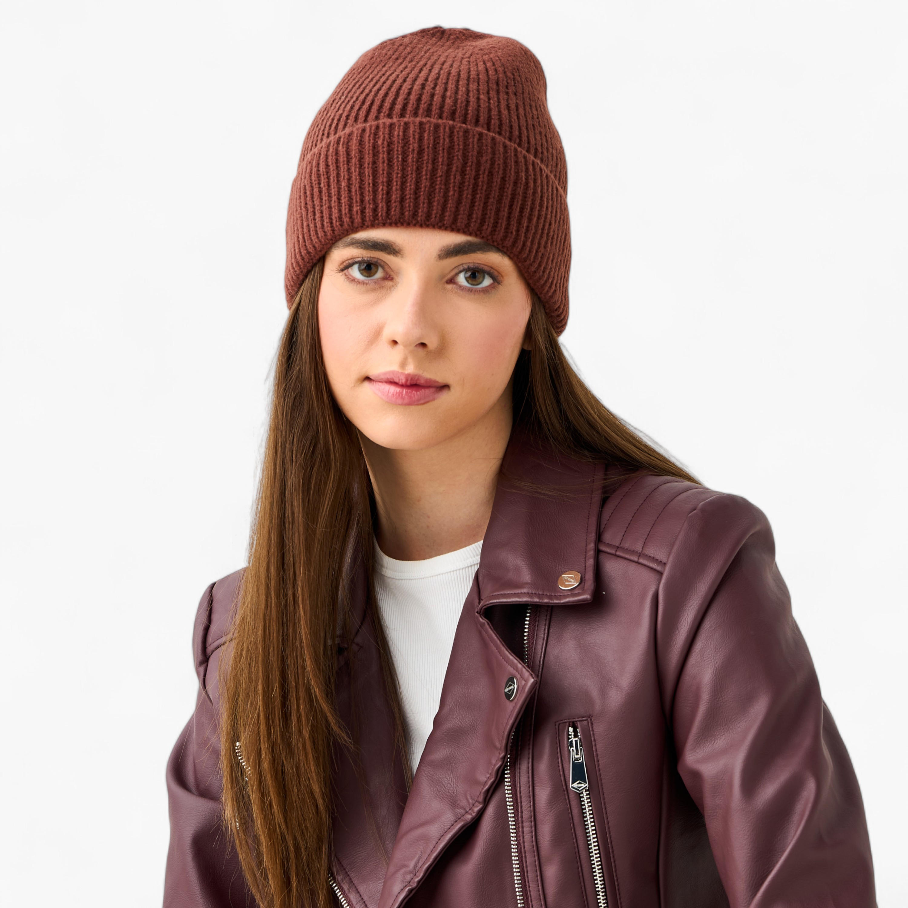 Ribbed Beanie with Folded Hem-women-clothingaccessories-capsandhats-image-2