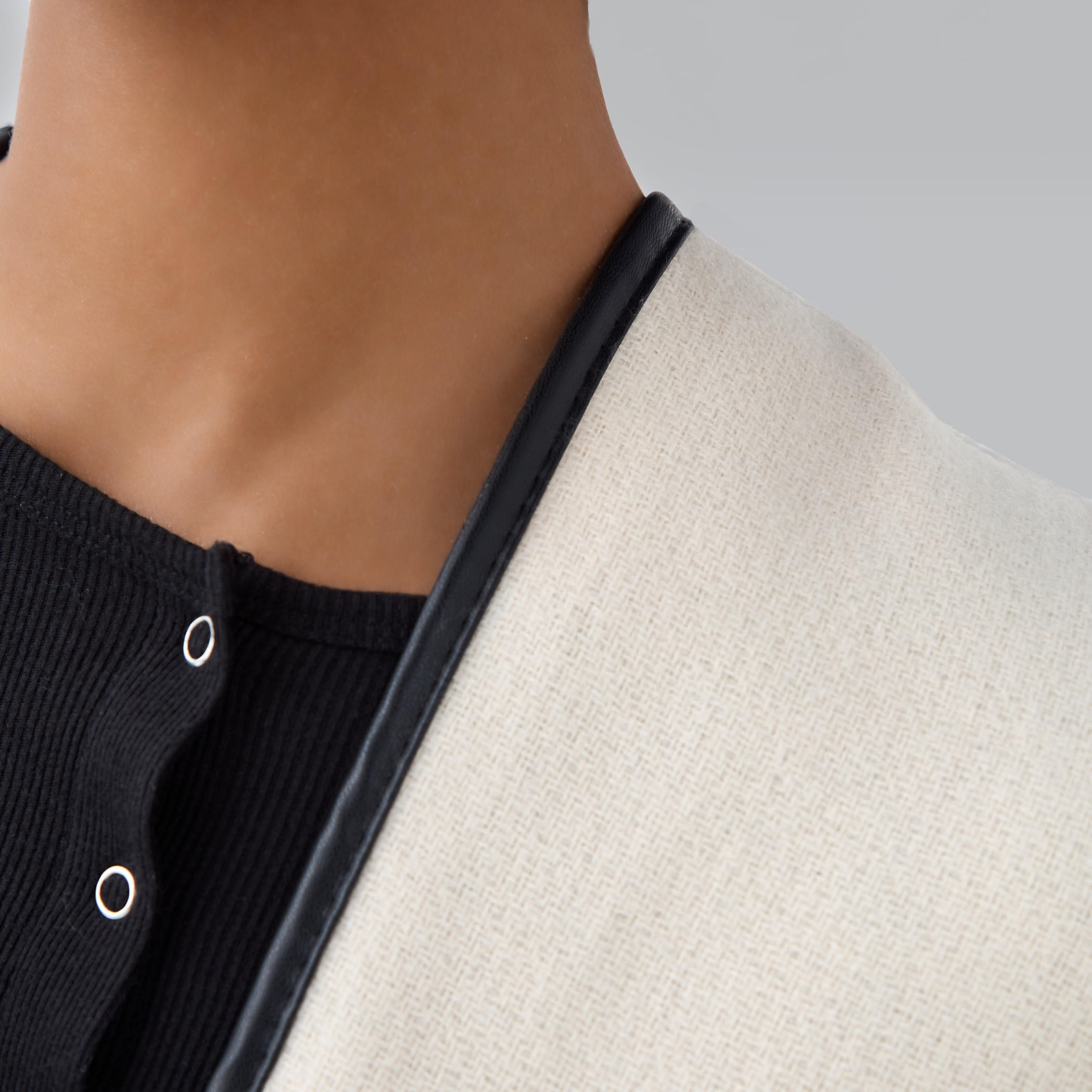 Cape Trim Polyester Textured-women-winterwear-cardigansandjumpers-cardigans-image-5
