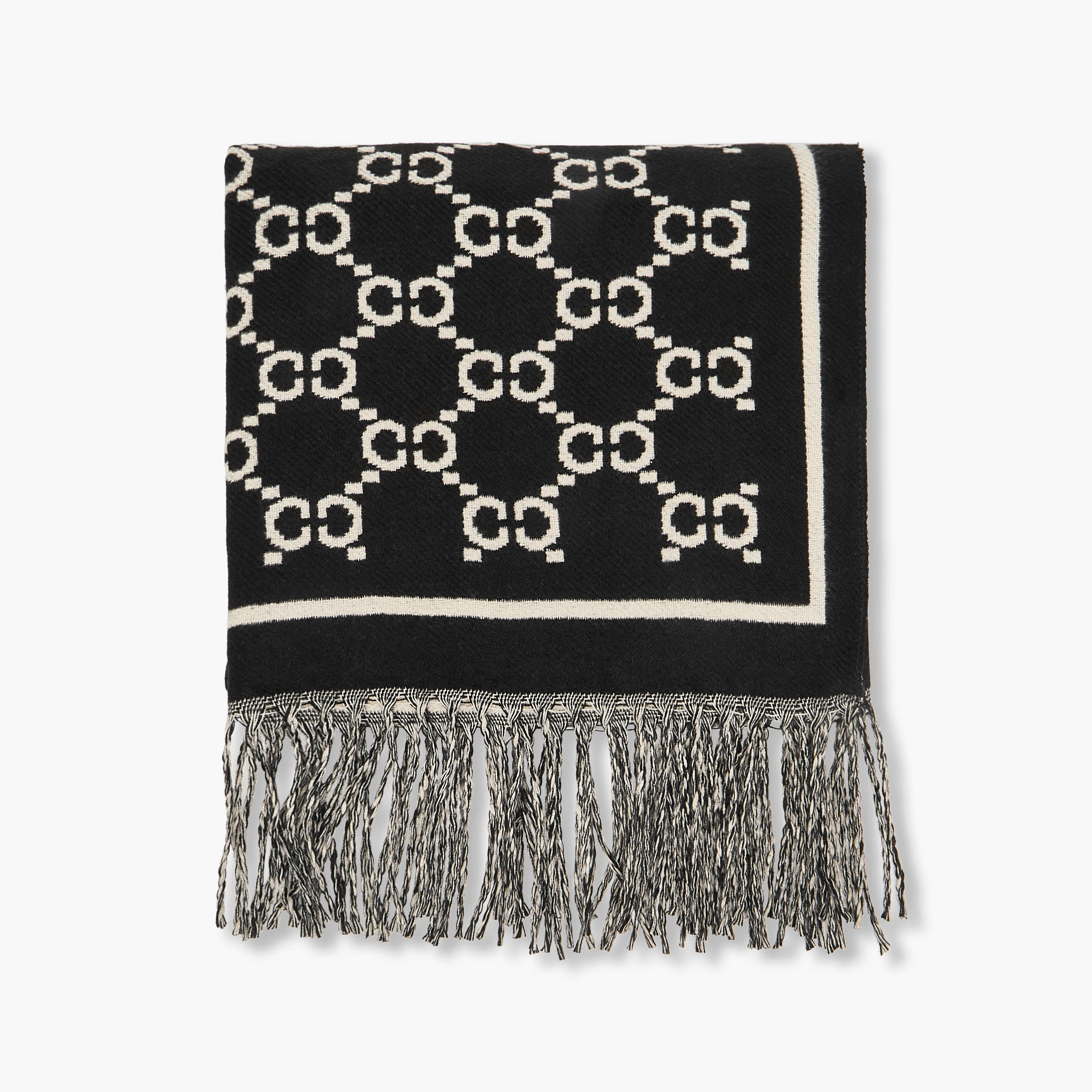 وشاح بوليستر بطبعات مونوجرام-women-winterwear-scarves-image-3