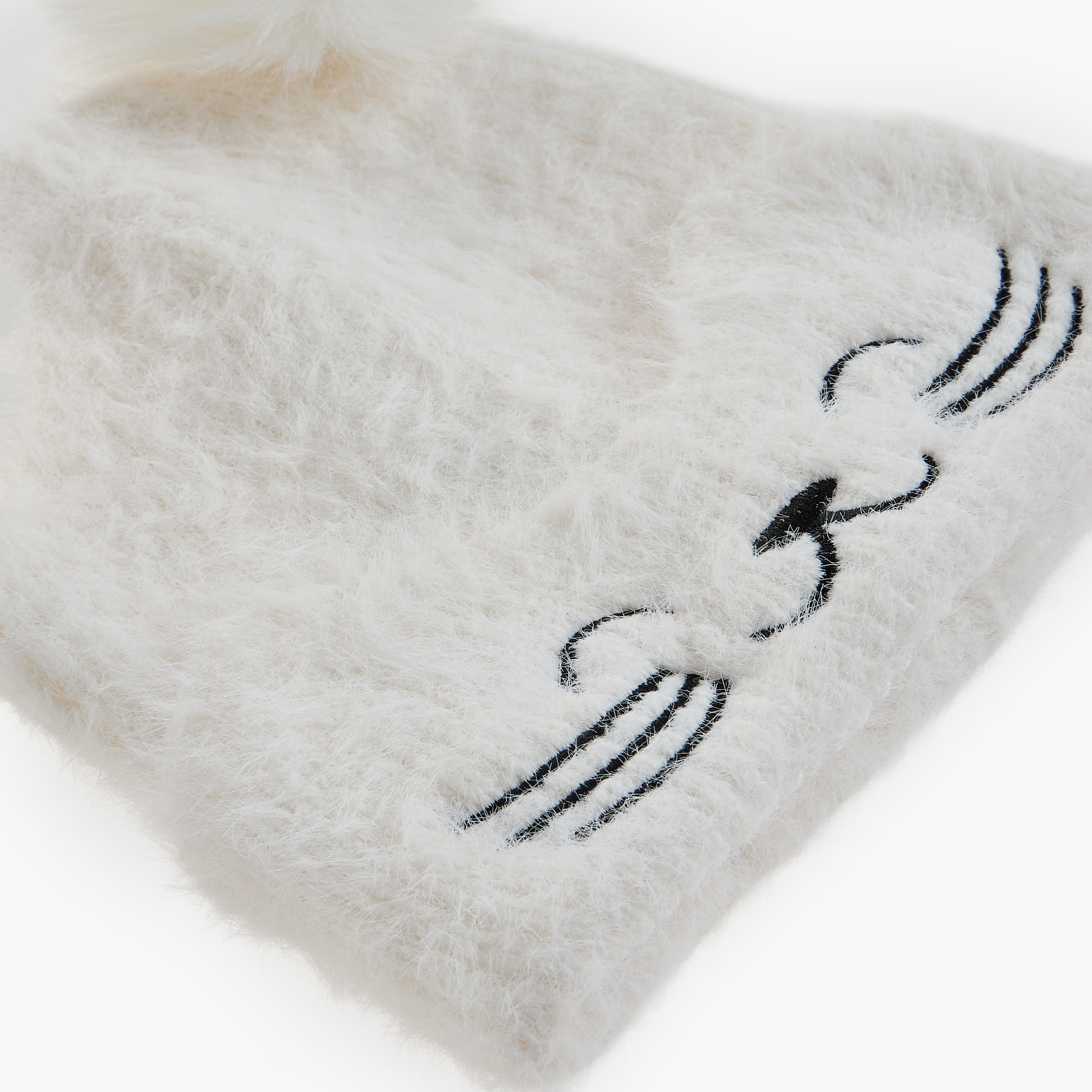 Embroidered Beanie with Pom Pom Accents-women-clothingaccessories-capsandhats-image-2