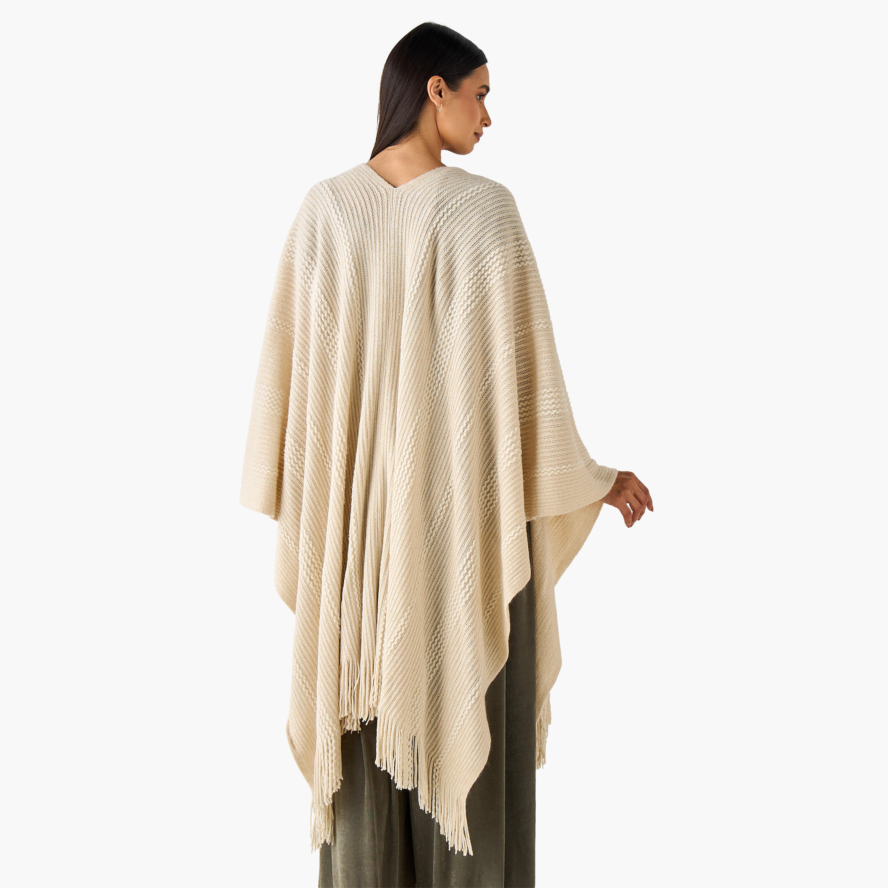 Asymmetric Cape Lurex Texture-women-winterwear-scarves-image-4