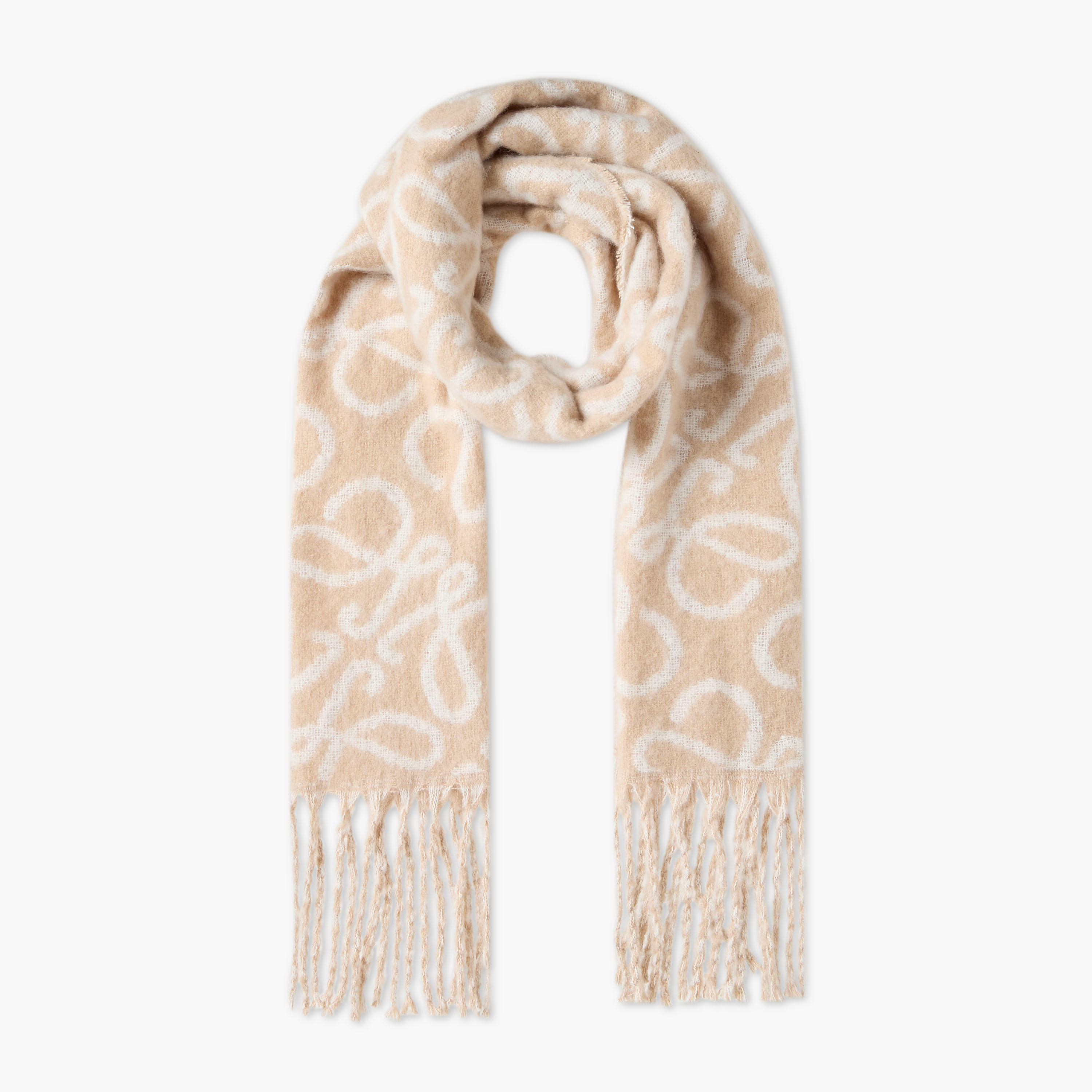 Scarf Fringe Accent Polyester Multicolour-women-winterwear-scarves-image-1