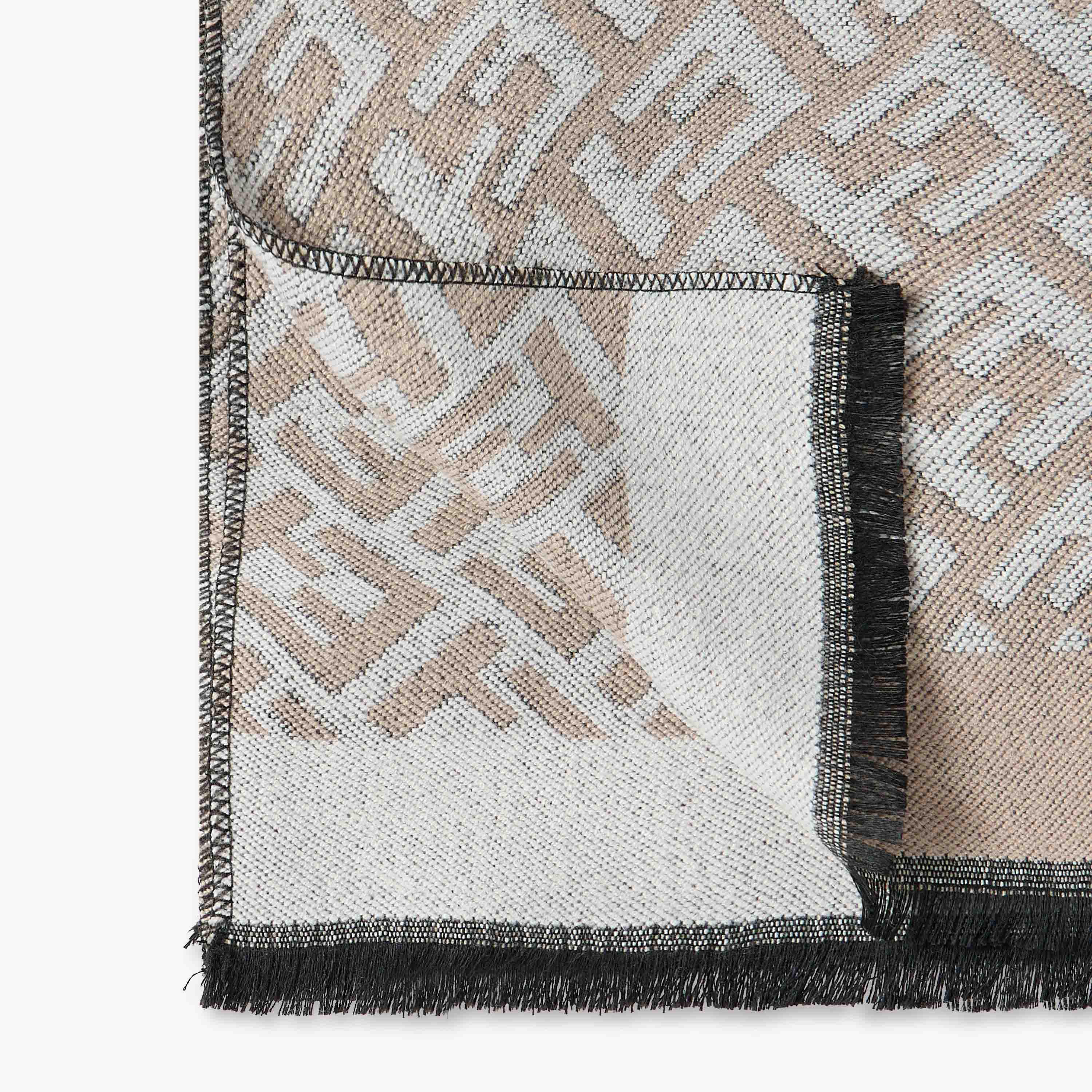 Scarf Monogram Print with Fringe Detail Multicolour-women-winterwear-scarves-image-4