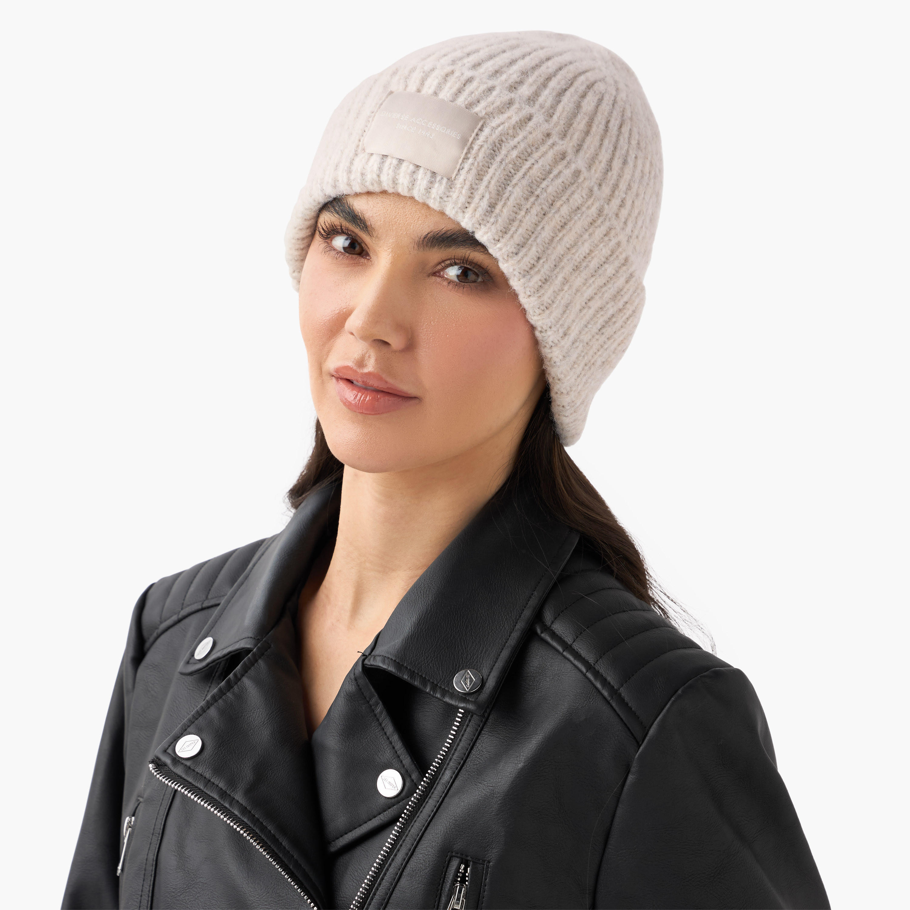 قبعة بيني مضلعة بتفاصيل رقعة-women-clothingaccessories-capsandhats-image-3