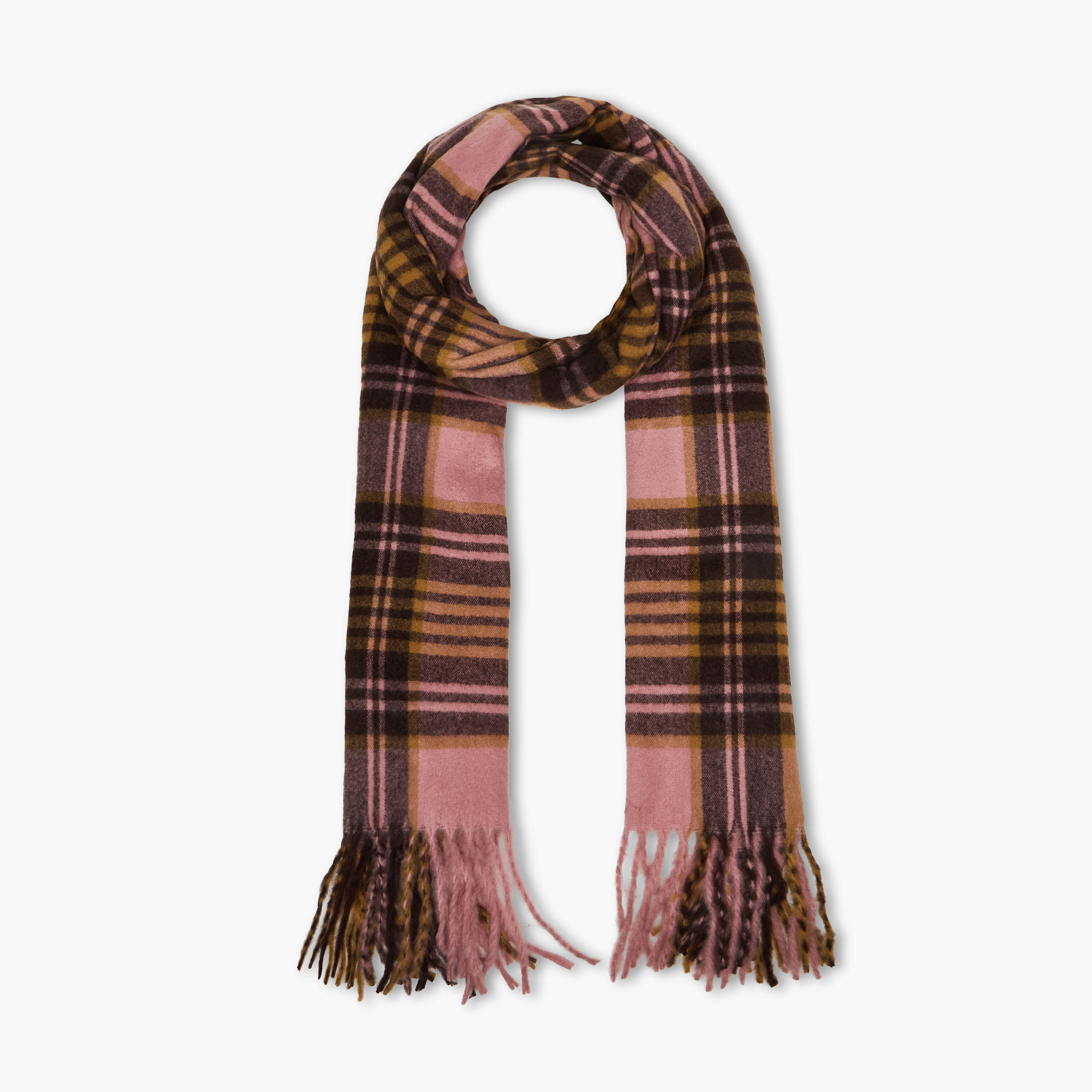 وشاح بوليستر ملون كاروهات-women-winterwear-scarves-image-5