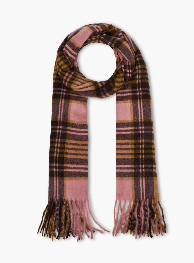 Scarf Checked Polyester Multicolour-women-winterwear-scarves-image-1