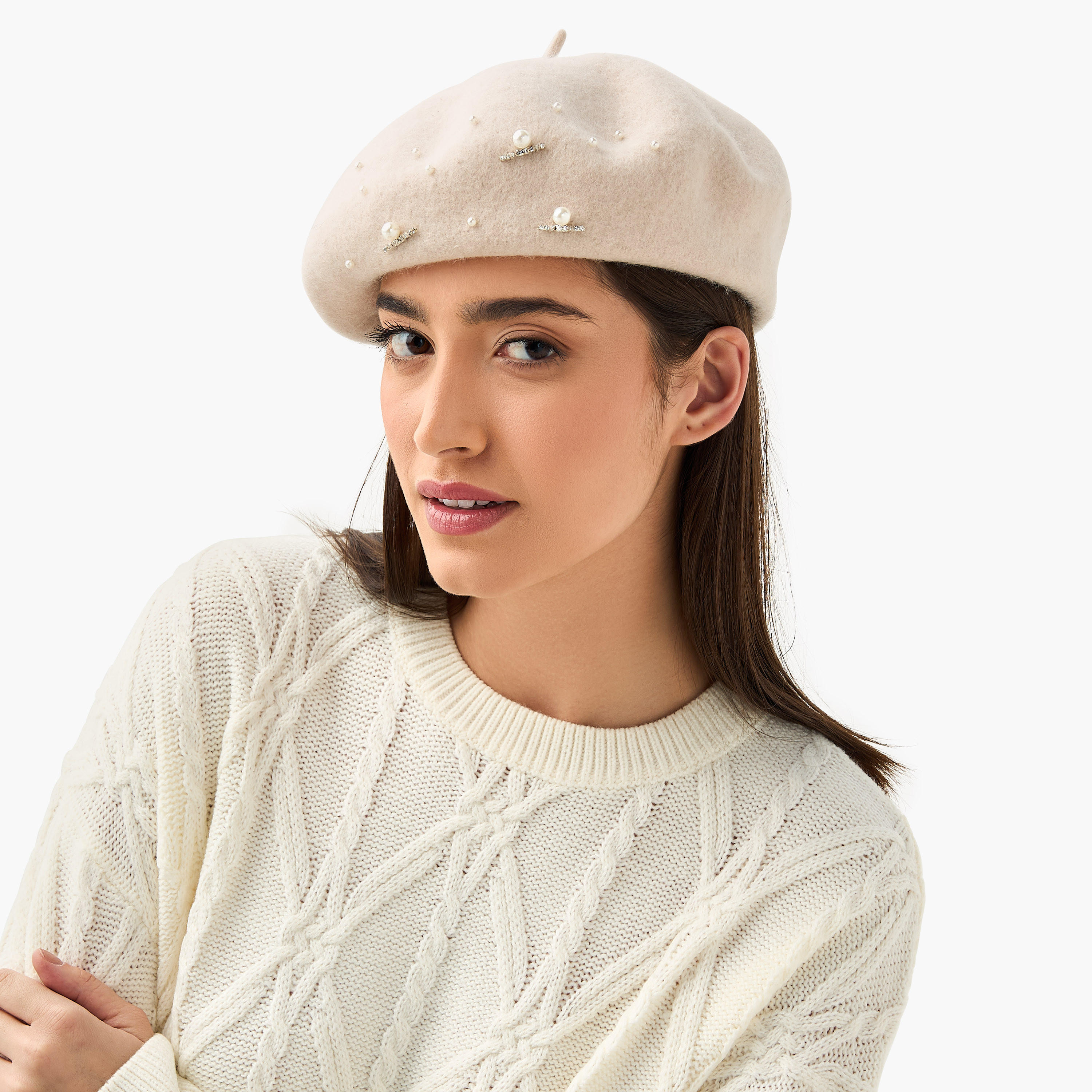 قبعة بيريه مزينة باللؤلؤ-women-clothingaccessories-capsandhats-image-2