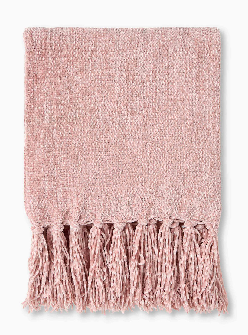 Scarf Fringe Detail Chenille Pink-women-winterwear-scarves-image-3