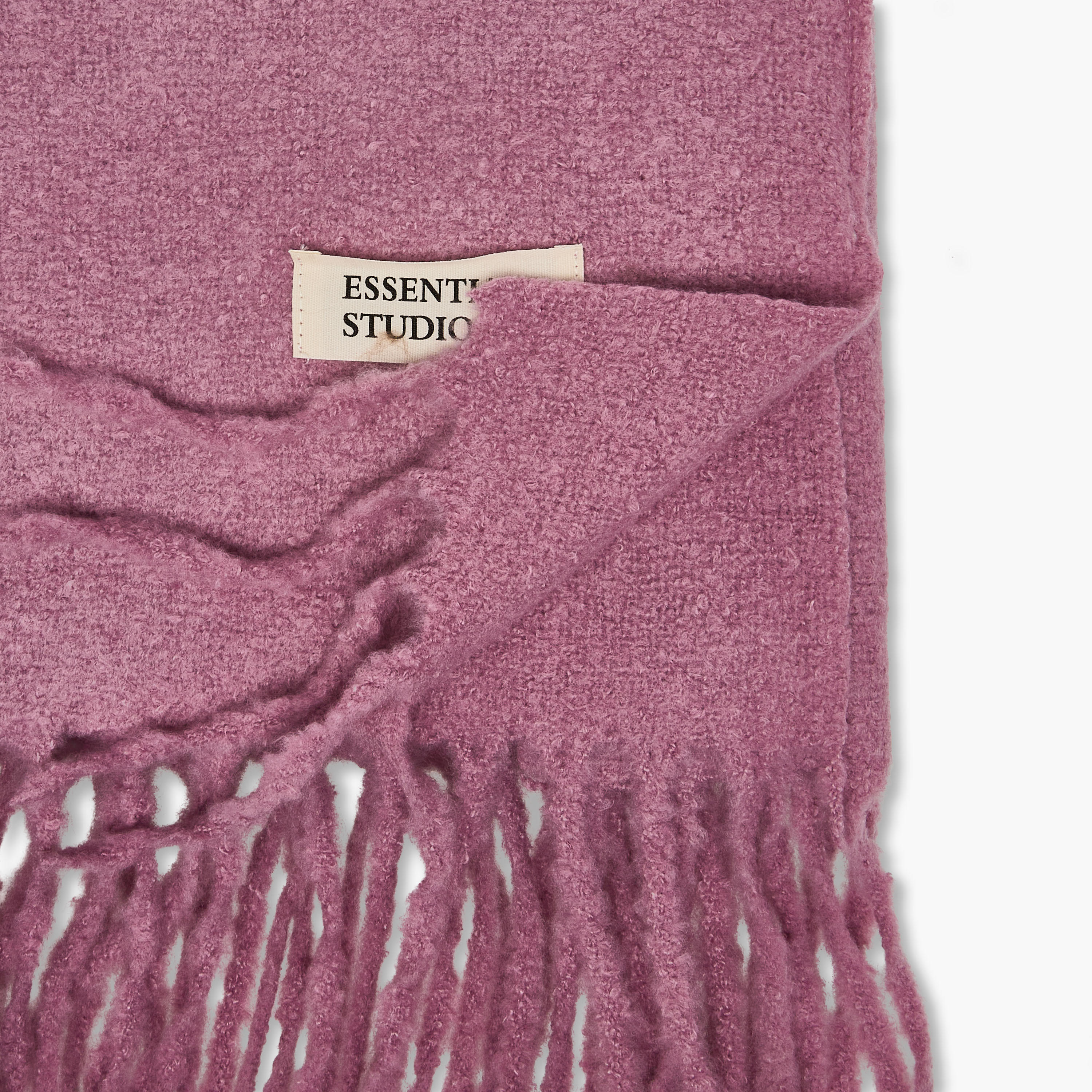 Scarf Fringe Accent Polyester Pink-women-winterwear-scarves-image-4