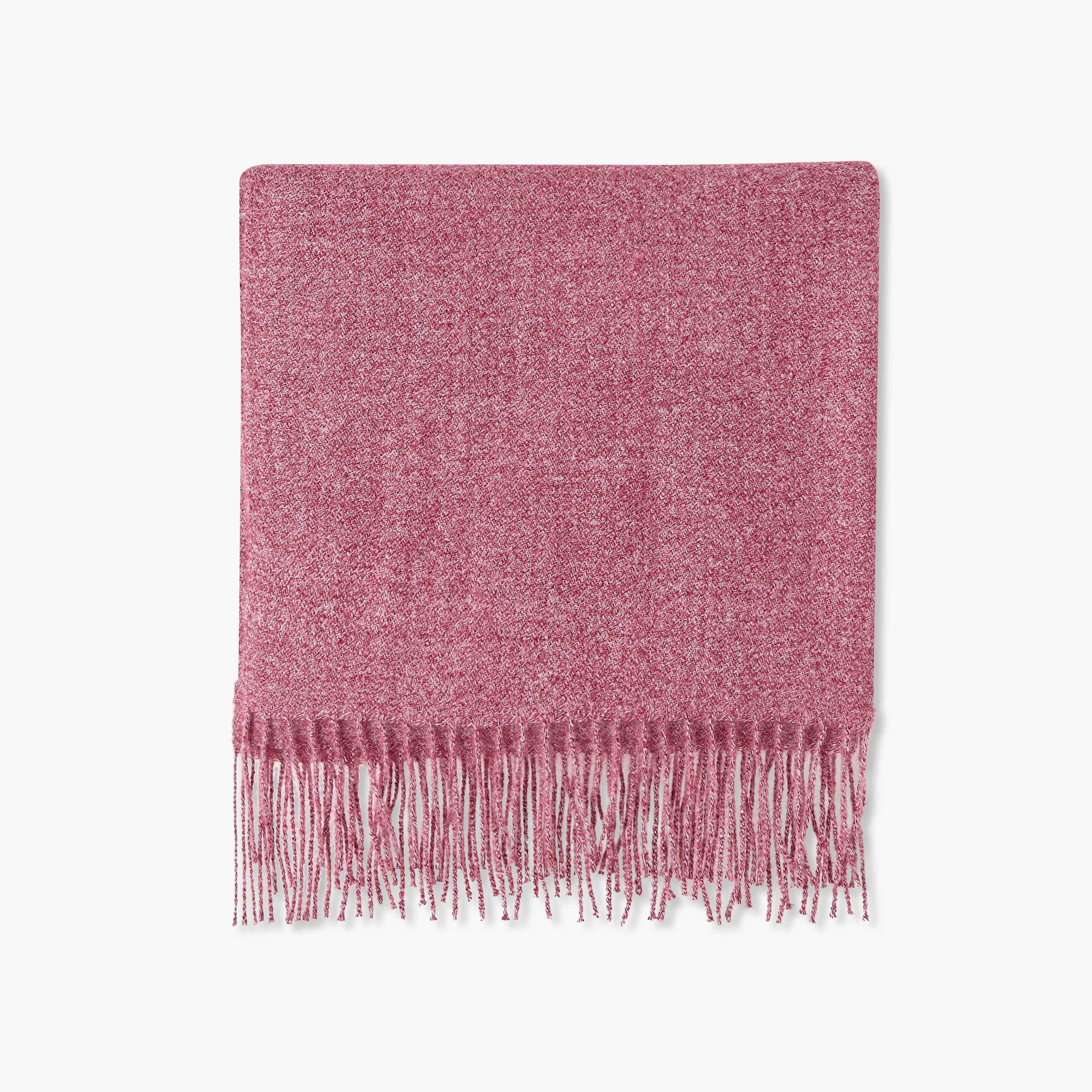 Scarf Fringe Detail Red-women-winterwear-scarves-image-3