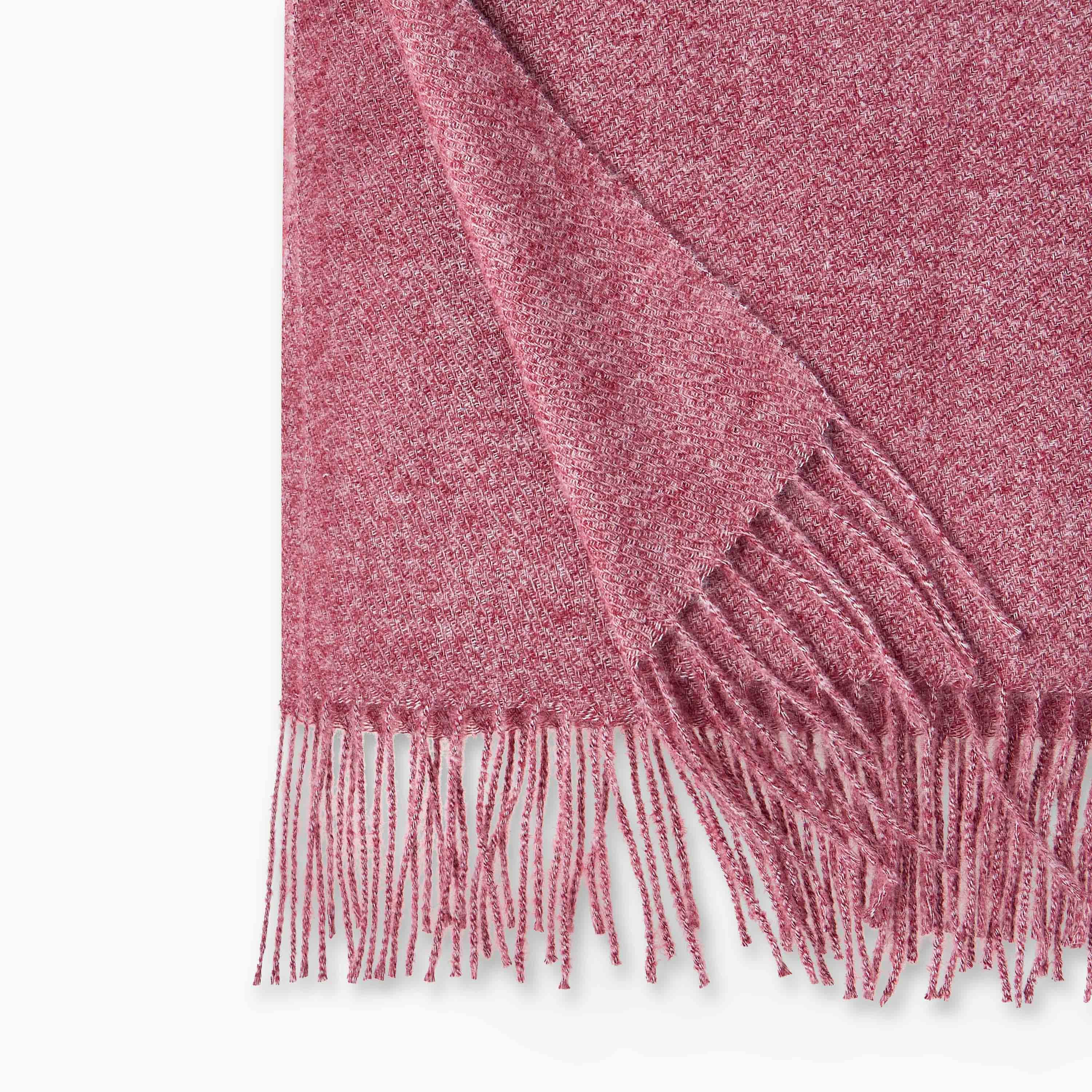 Scarf Fringe Detail Red-women-winterwear-scarves-image-4