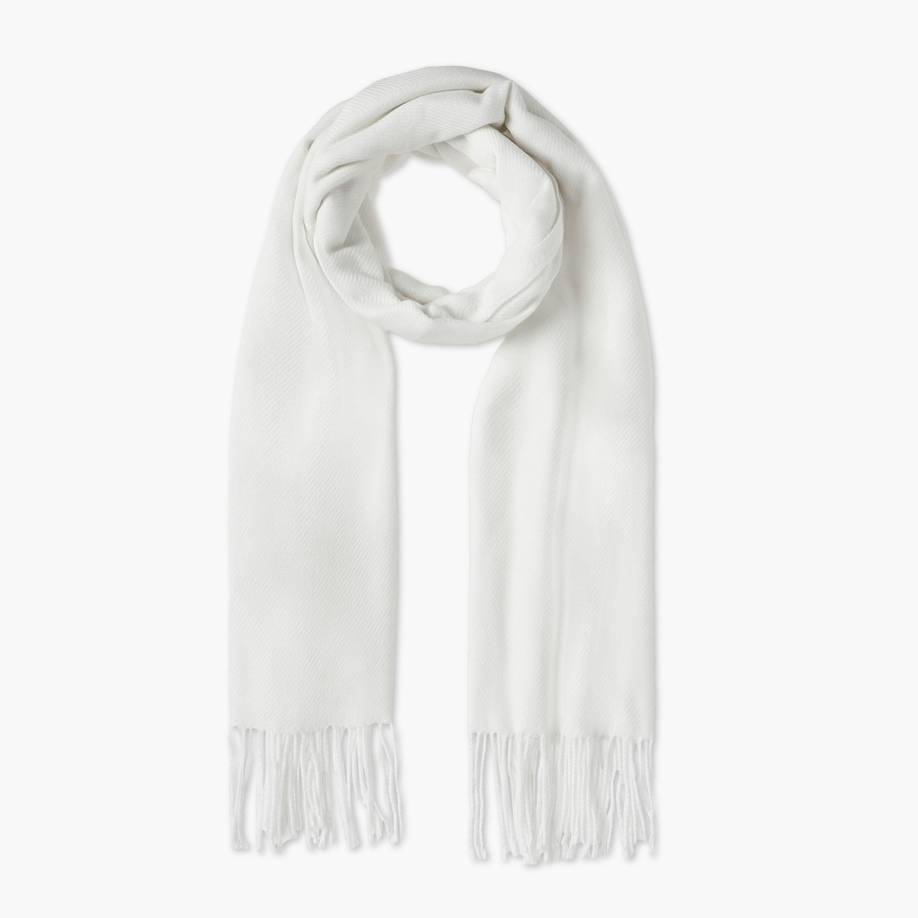 Scarf Fringe Detail Red-women-winterwear-scarves-image-1