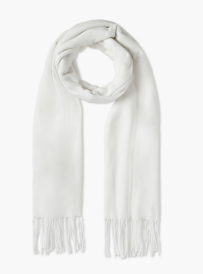 وشاح أحمر بتفاصيل شراشيب-women-winterwear-scarves-image-1