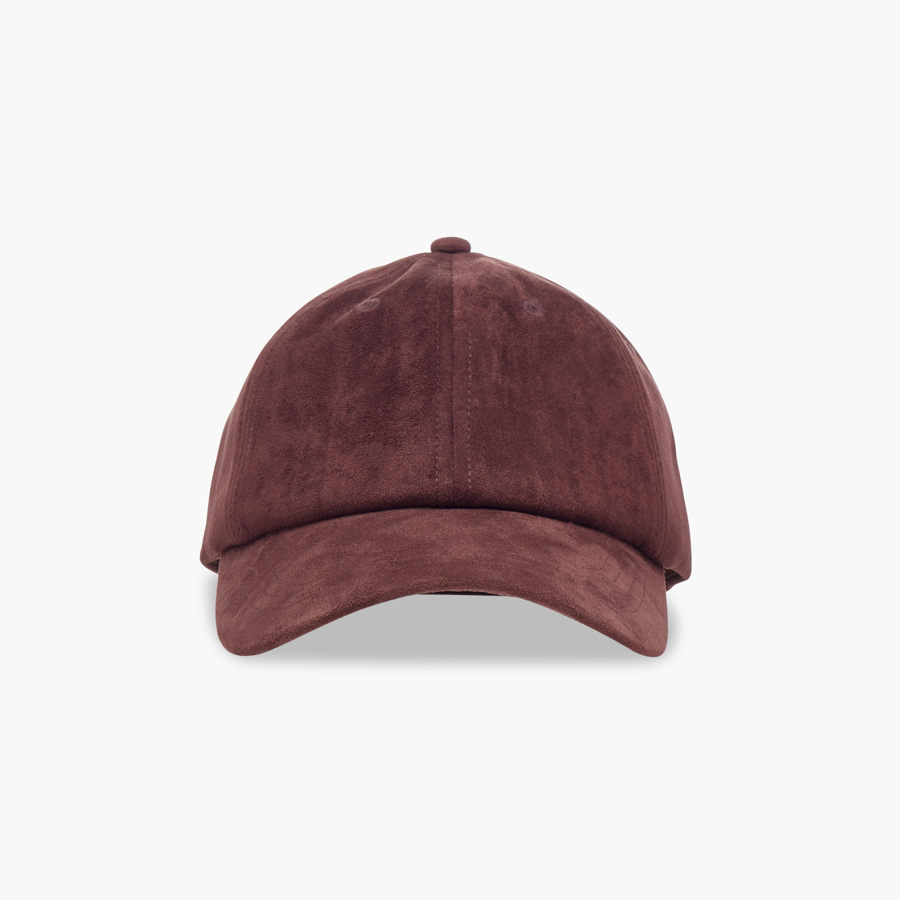 Suede Cap with Hook and Loop Closure-women-clothingaccessories-capsandhats-image-1