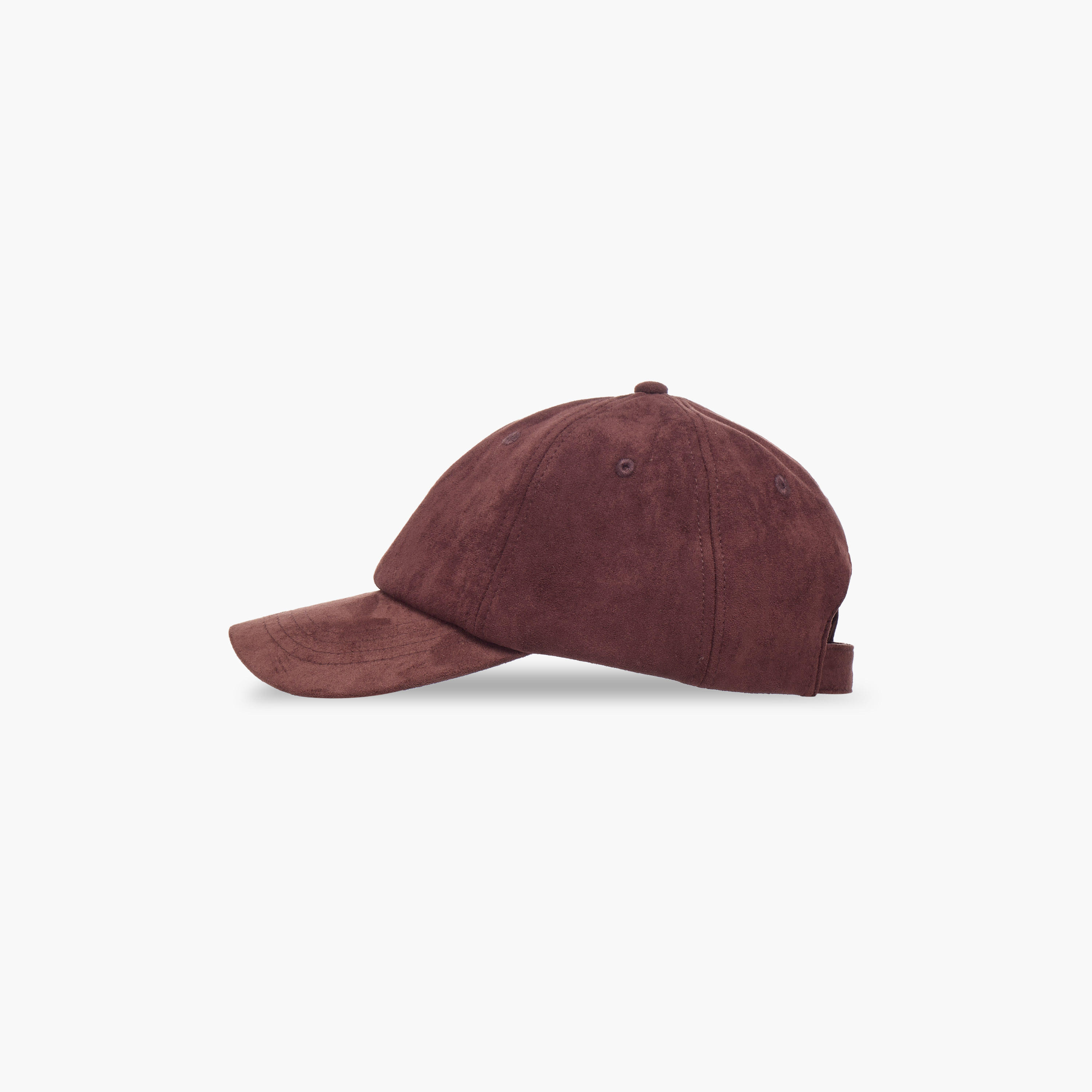 Suede Cap with Hook and Loop Closure-women-clothingaccessories-capsandhats-image-3