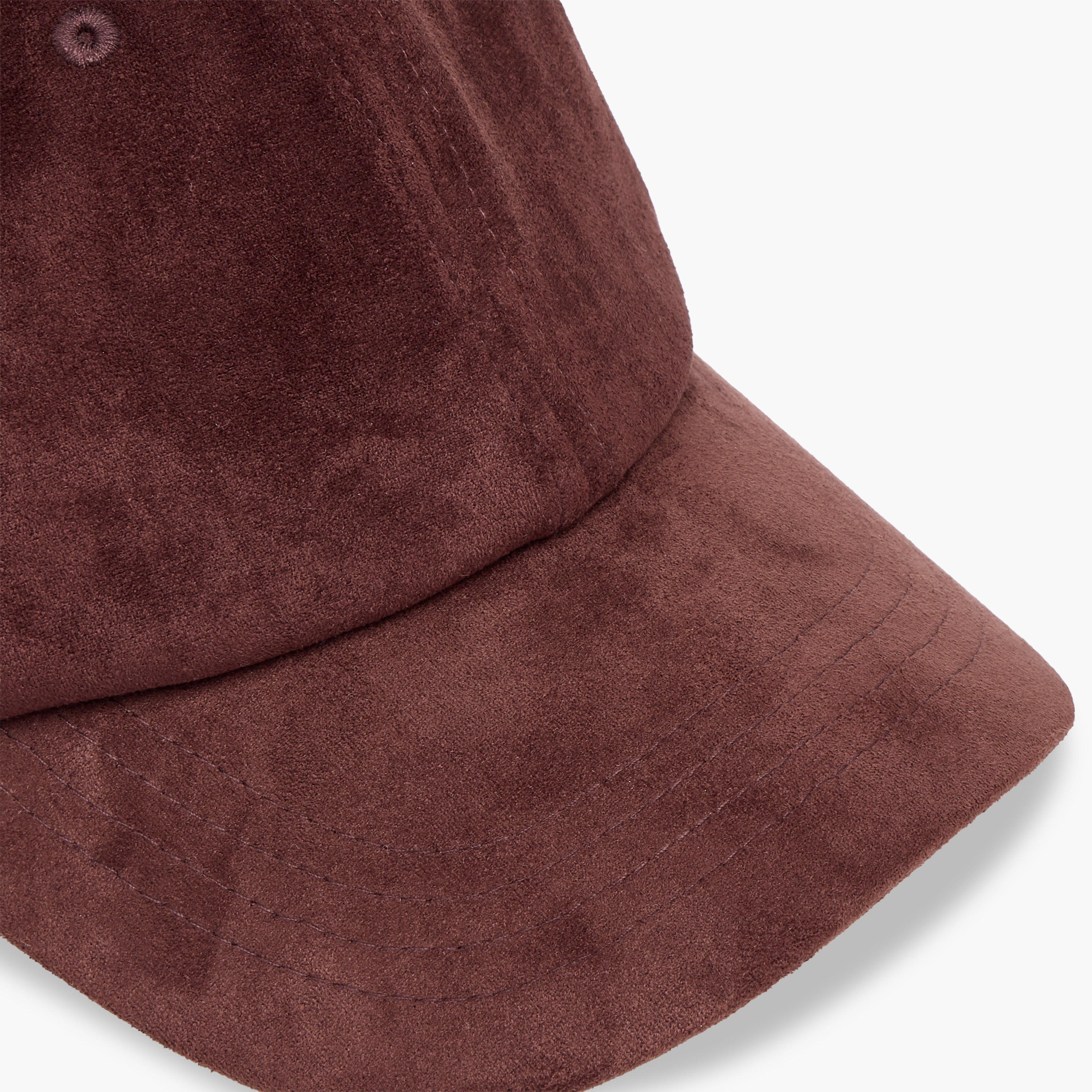 Suede Cap with Hook and Loop Closure-women-clothingaccessories-capsandhats-image-5