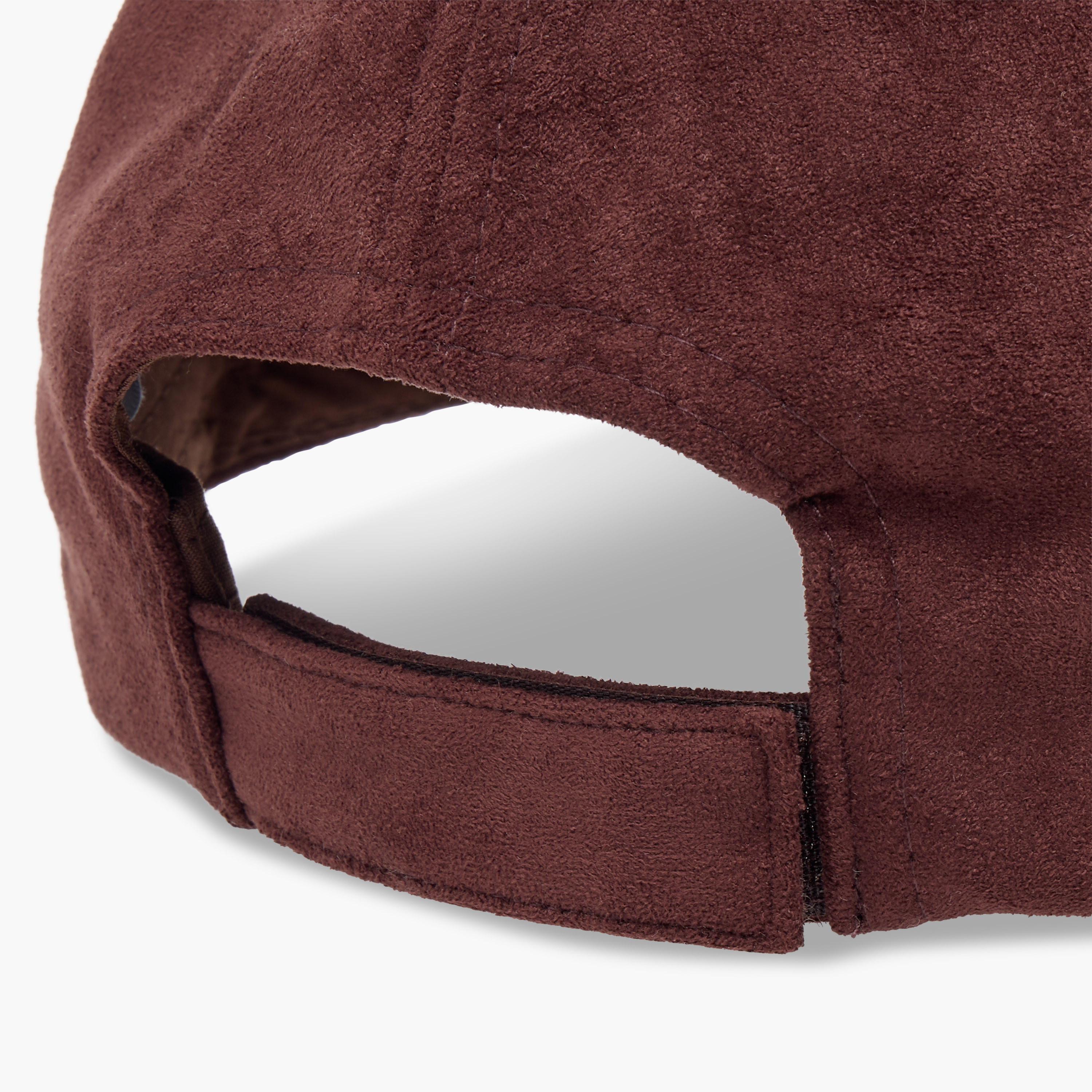Suede Cap with Hook and Loop Closure-women-clothingaccessories-capsandhats-image-6