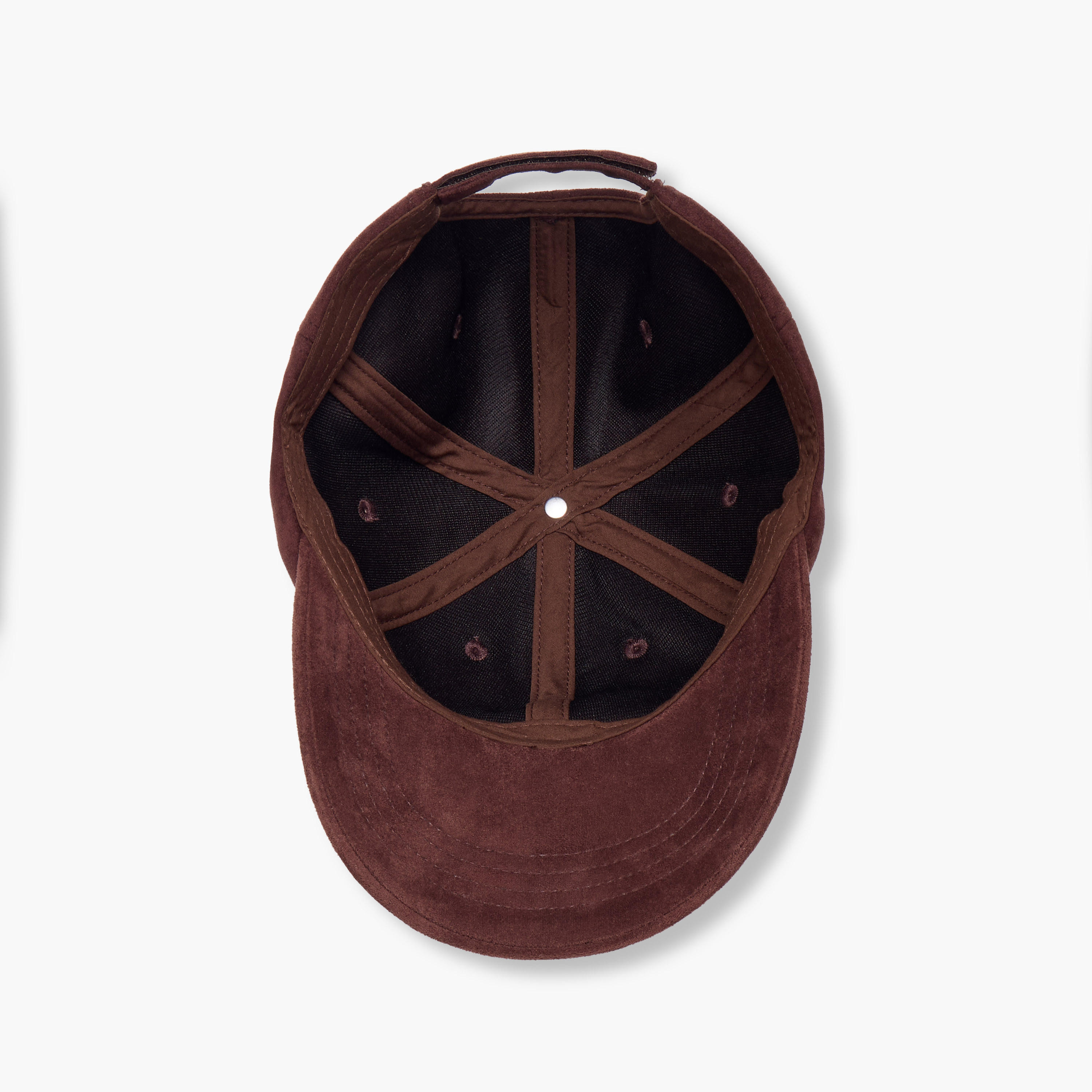 Suede Cap with Hook and Loop Closure-women-clothingaccessories-capsandhats-image-7