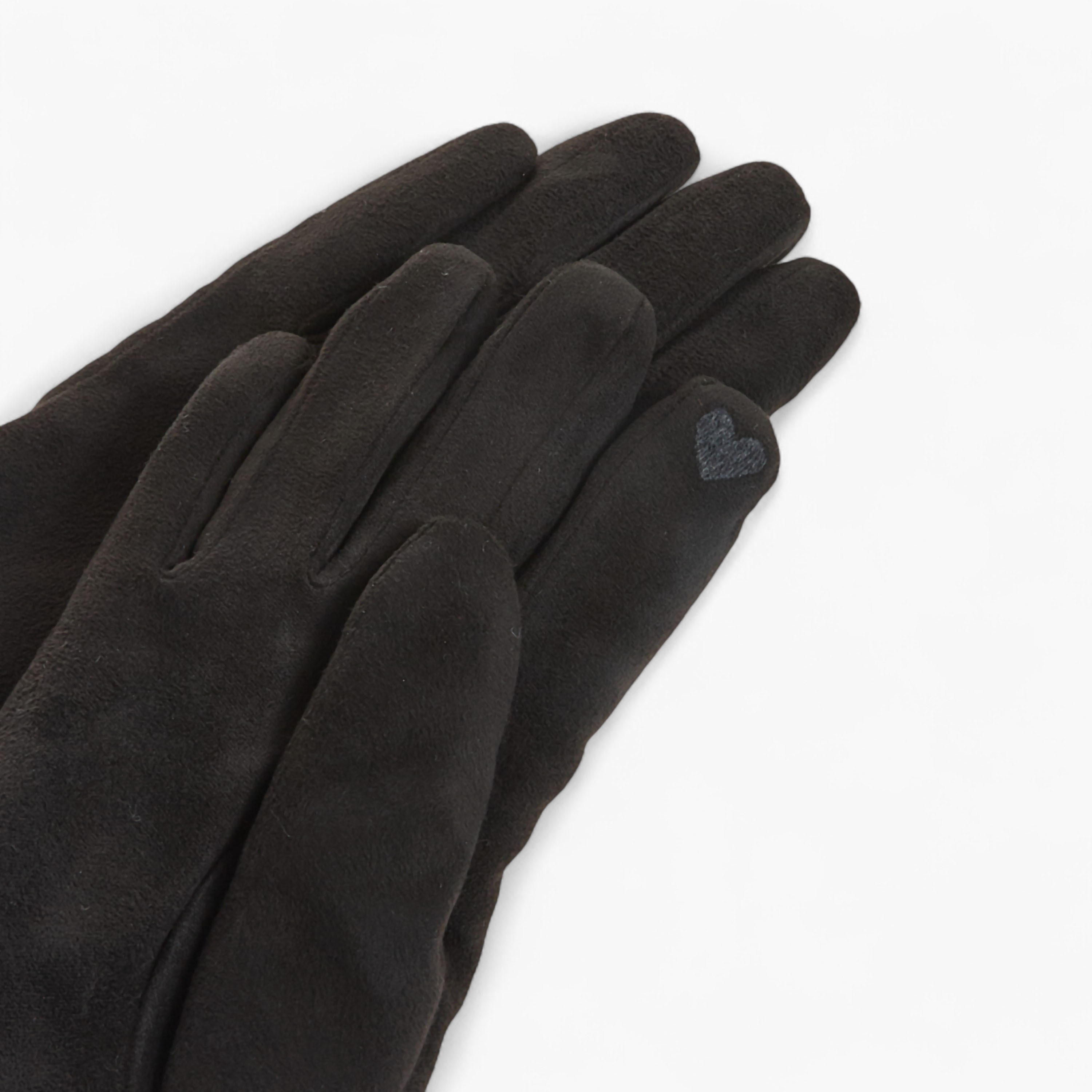 قفازات بوليستر شمواه بحافة فرو-women-winterwear-gloves-image-6