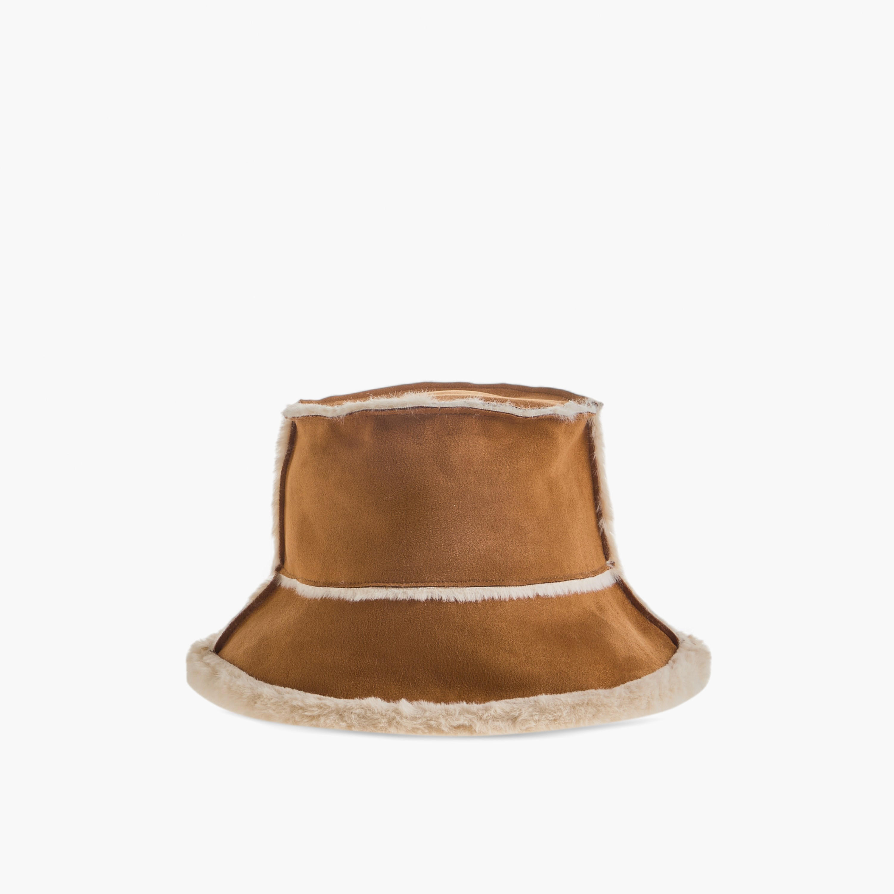 قبعة دلو شيرلينج جلد سويدي-women-clothingaccessories-capsandhats-image-1