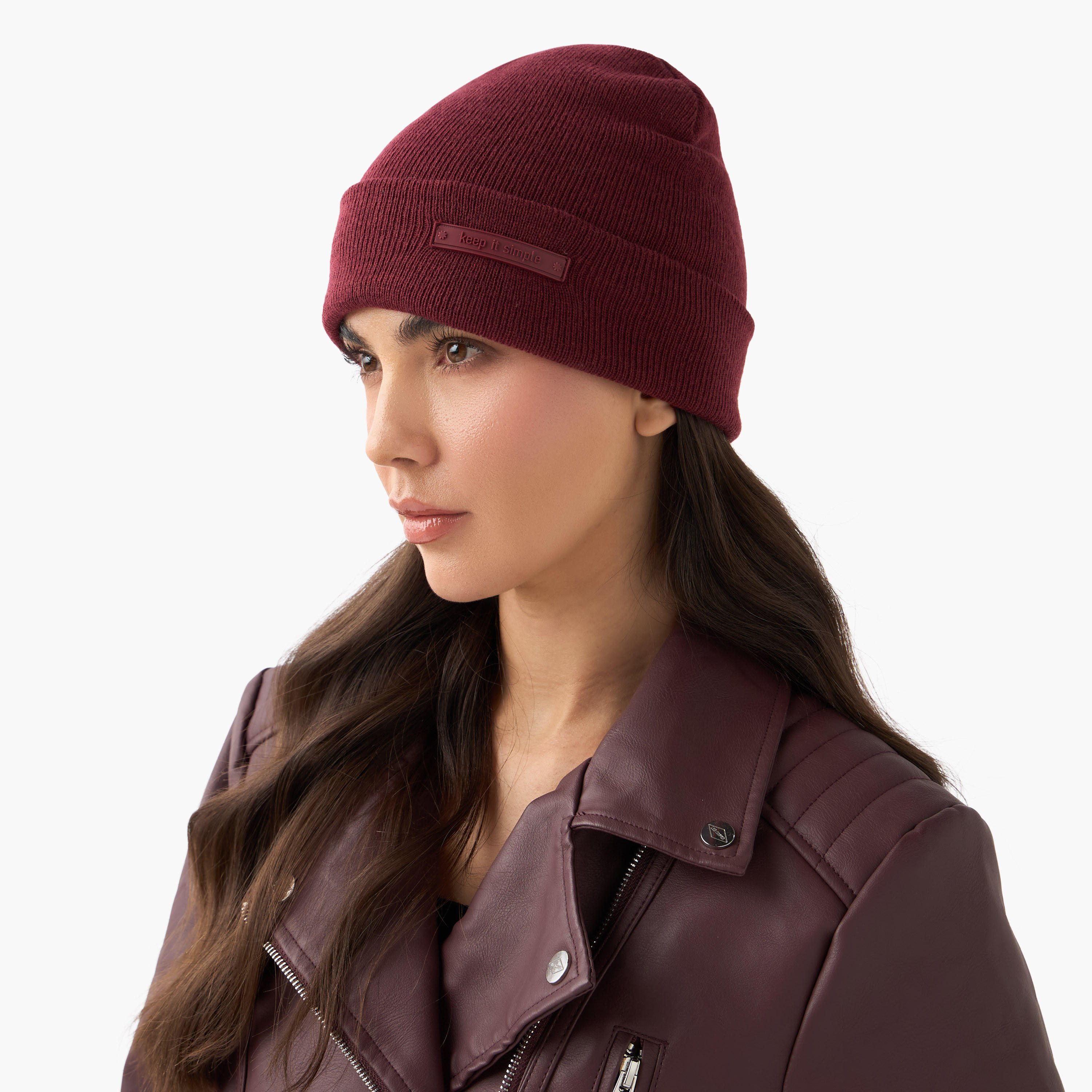 قبعة بيني مضلعة بتفاصيل شعار-women-clothingaccessories-capsandhats-image-3