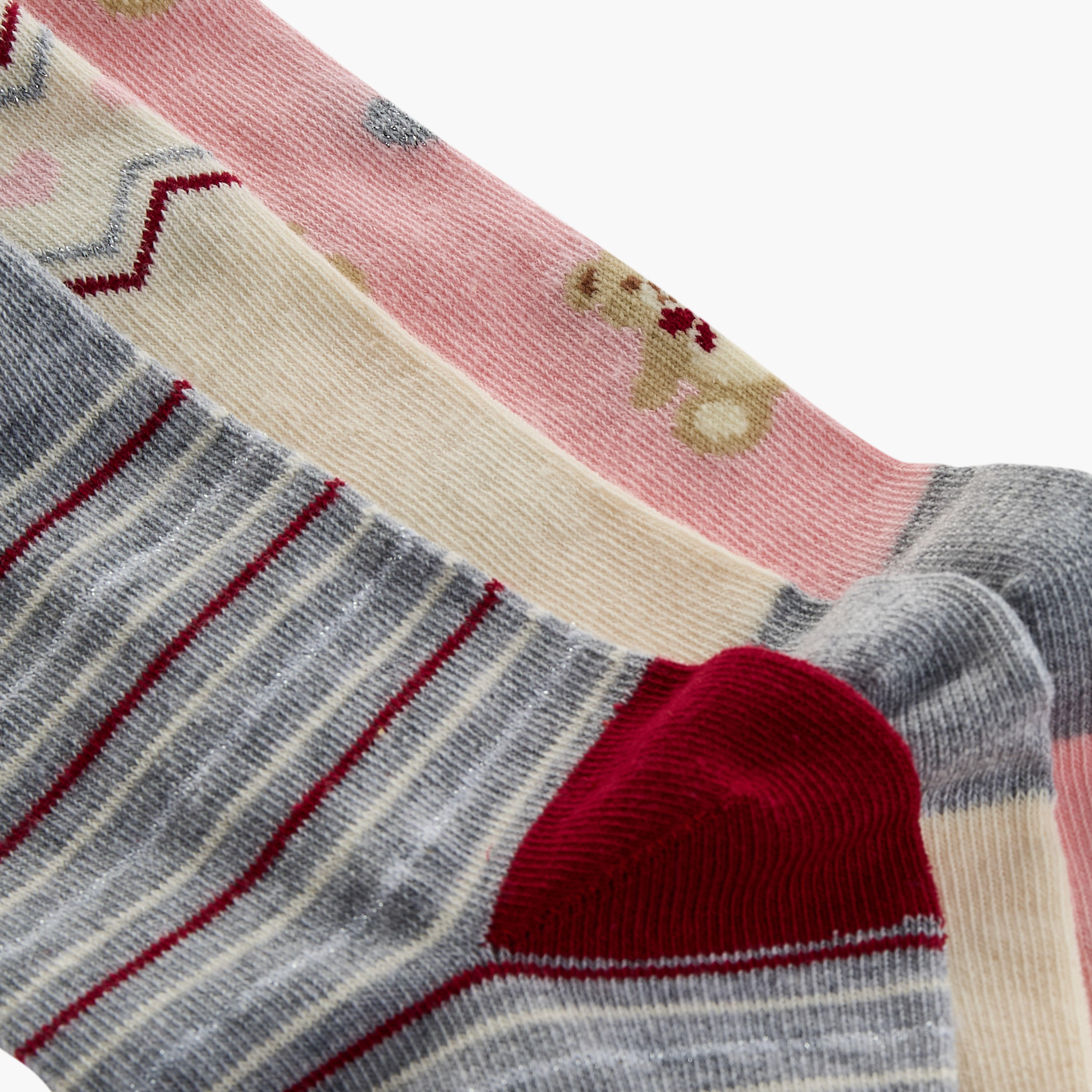 جوارب متوسطة الطول - طقم من 3 أزواج-women-socksandstockings-image-4