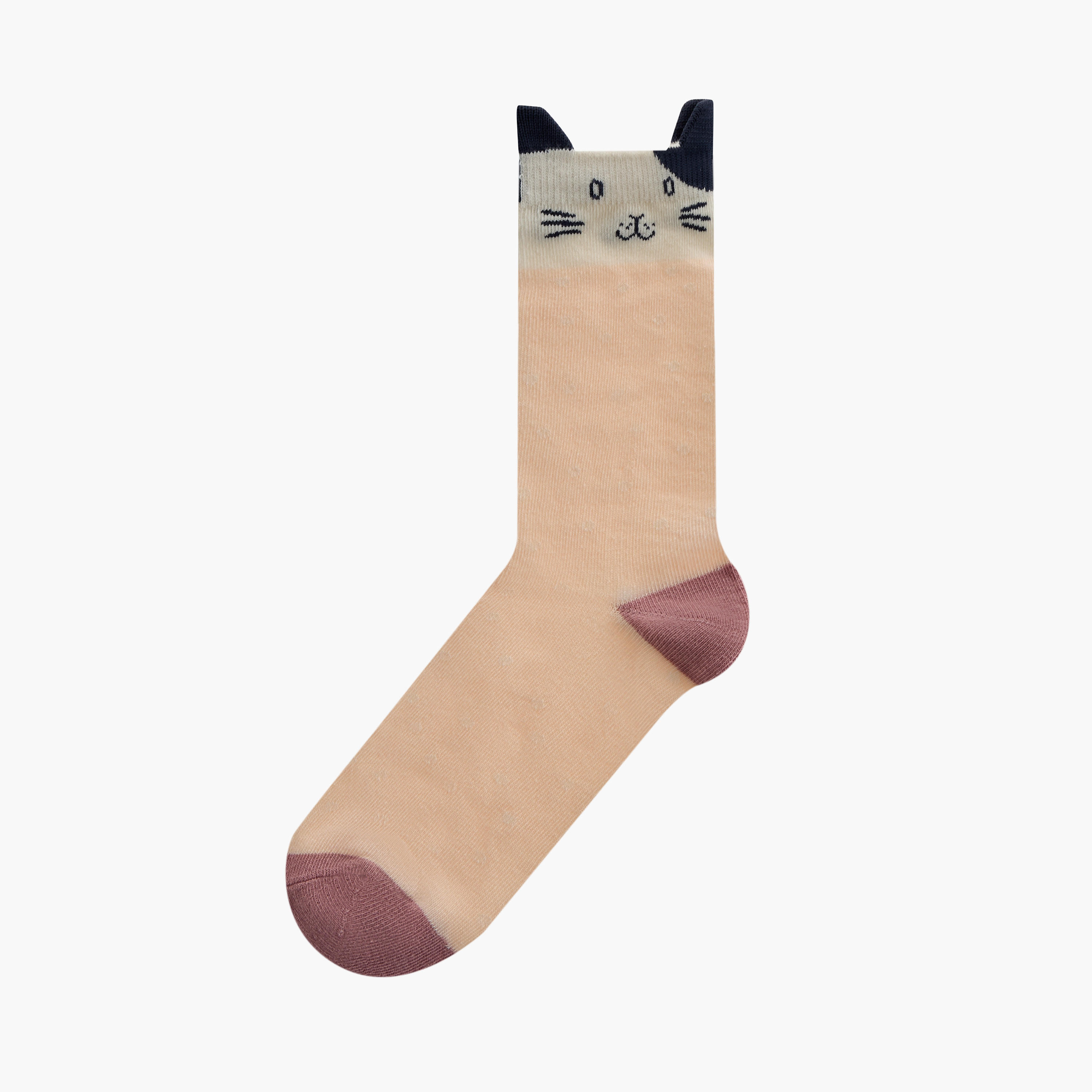 Pack of 3 Cat Detail Crew Length Socks-women-socksandstockings-image-2