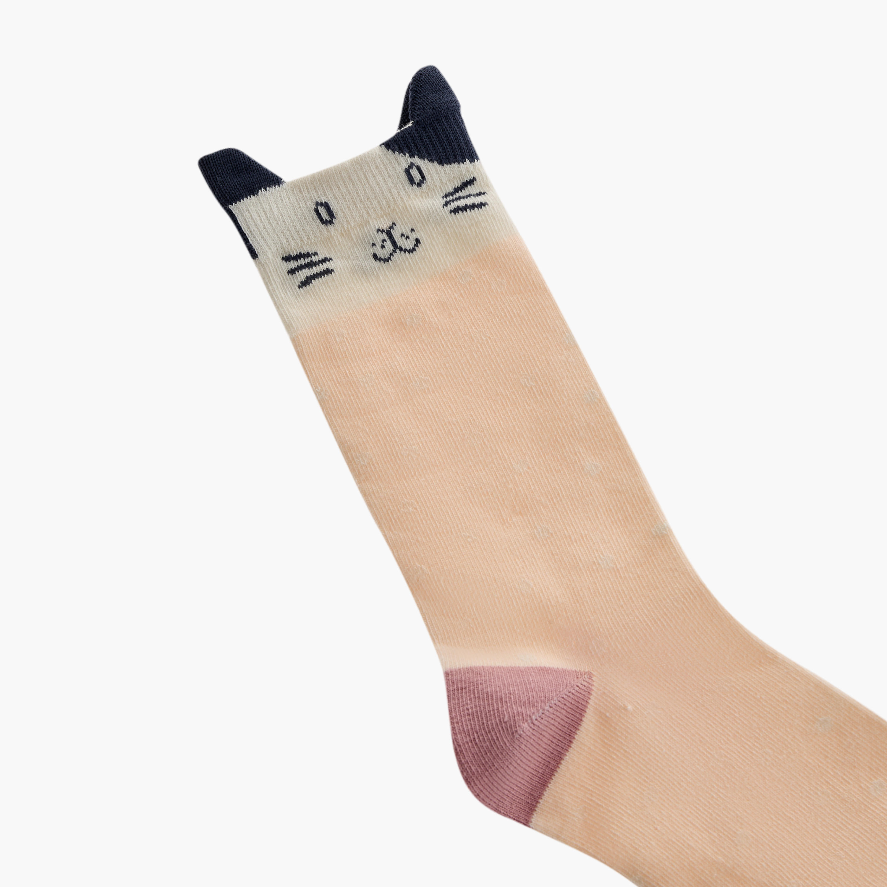 Pack of 3 Cat Detail Crew Length Socks-women-socksandstockings-image-3
