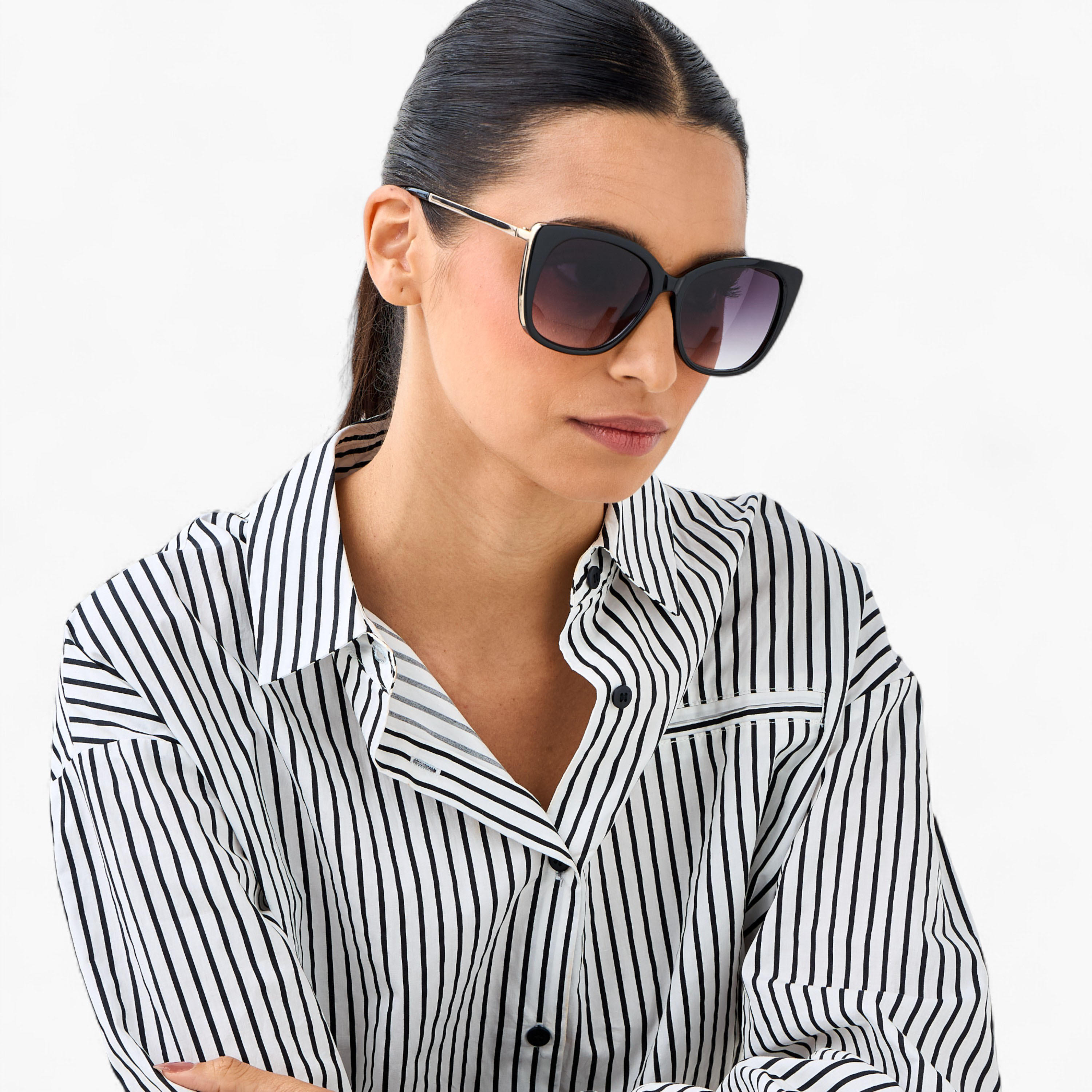 Sunglasses Cat Eye UV Protection Black Lens-women-sunglasses-image-2