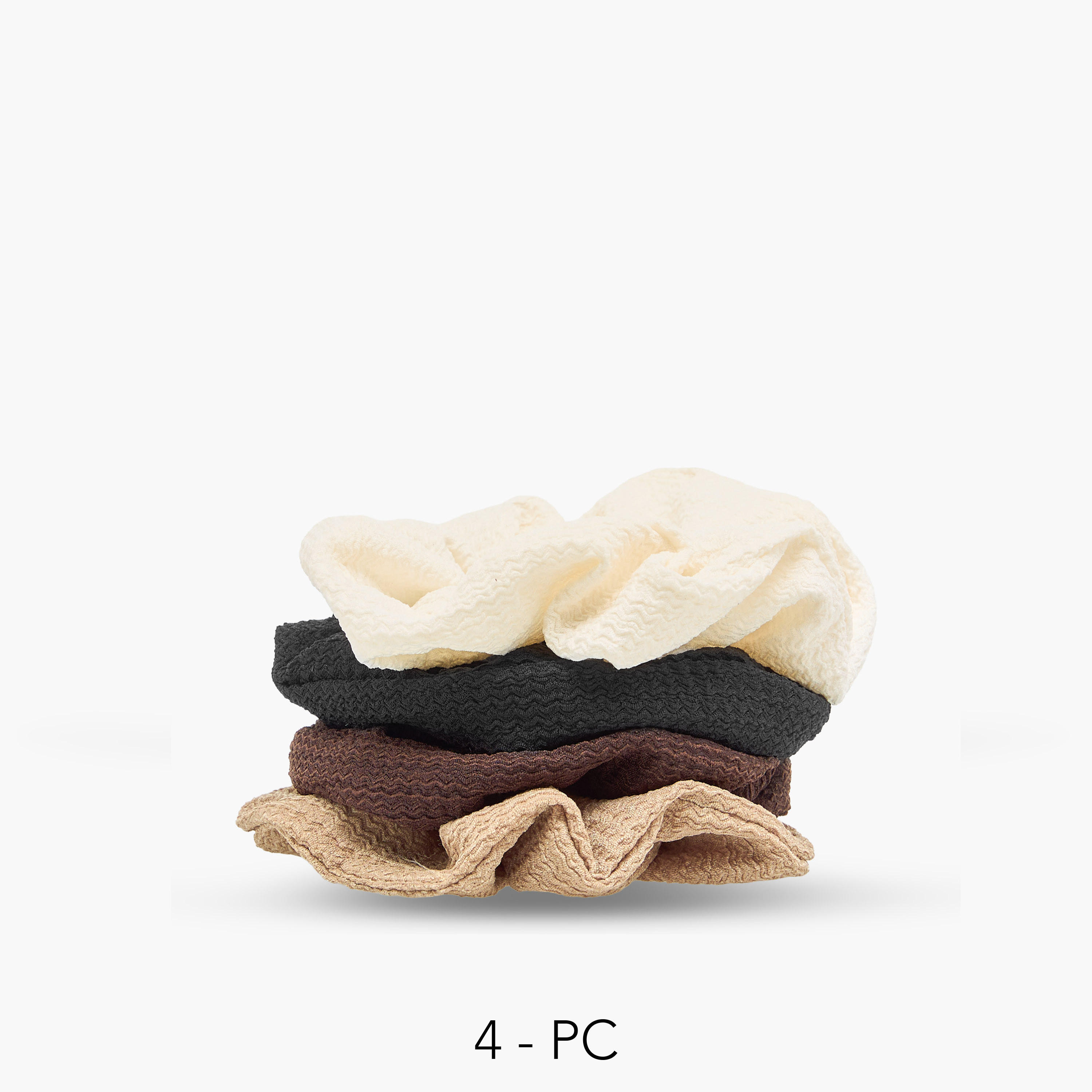 مجموعة من 4 ربطات شعر سكرنشي بارزة الملمس-women-hairaccessories-scrunchies-image-4