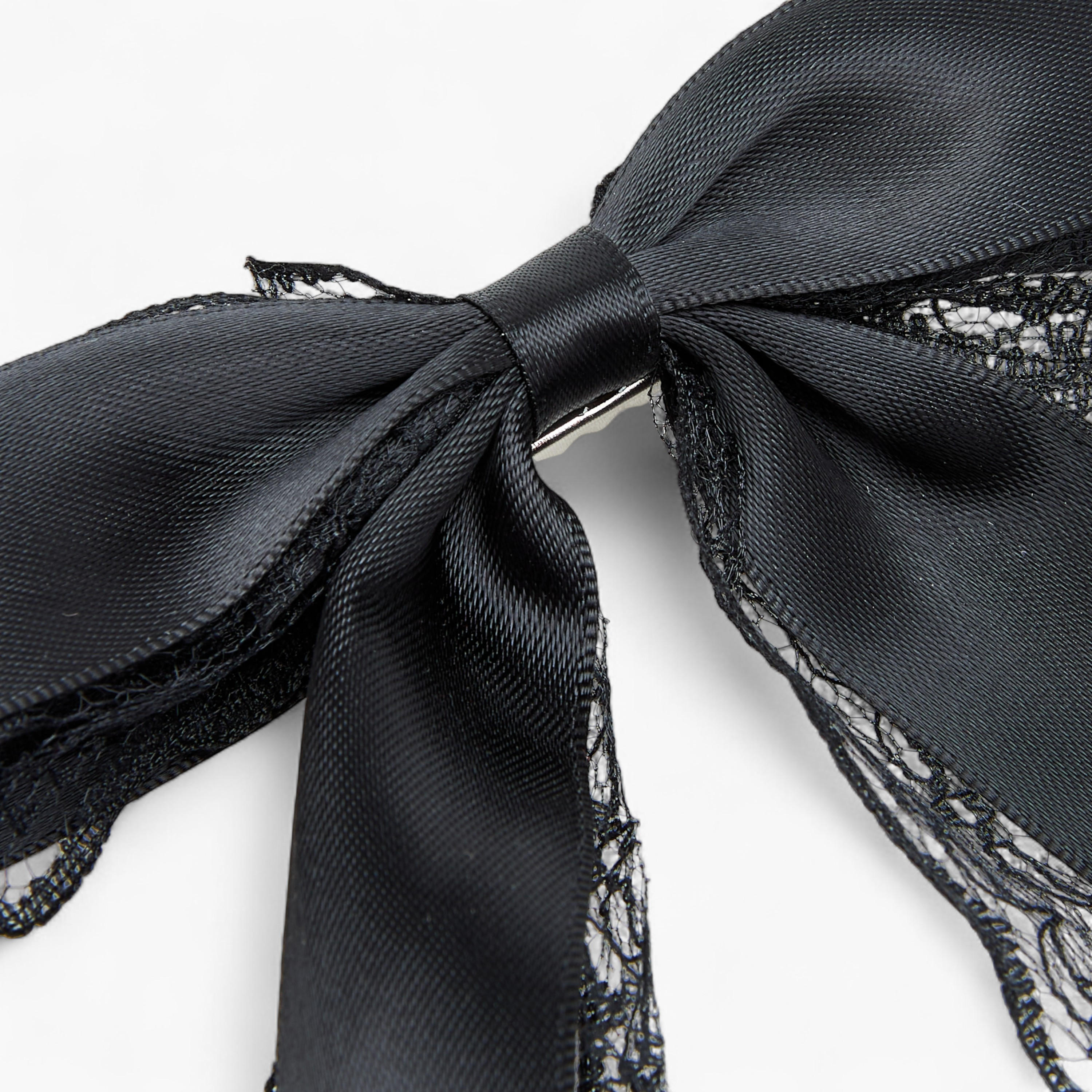 Bow Lace Trim Detail Hair Clip-women-hairaccessories-clips-image-3