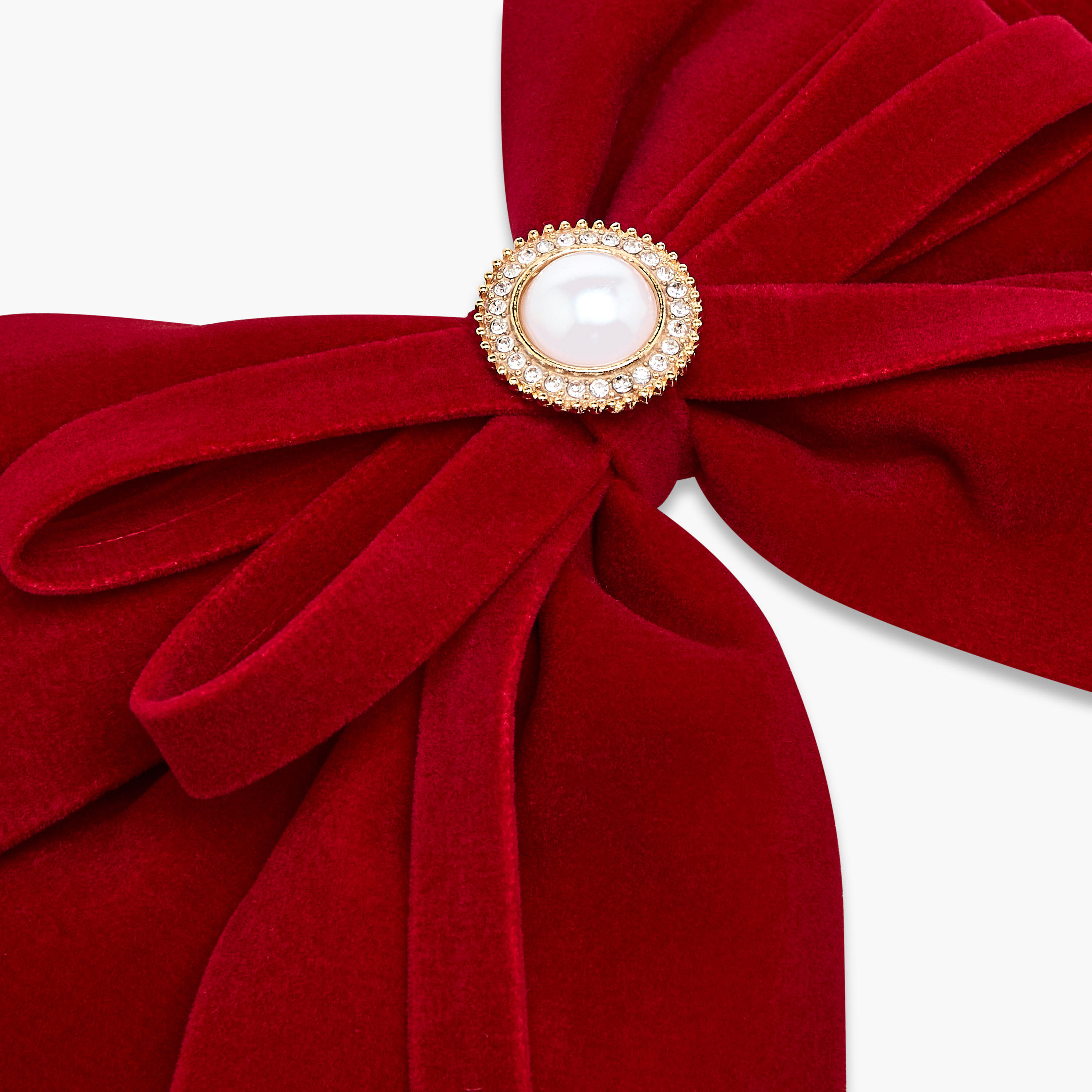Bow Hair Clip with Pearl Embellished Trim-women-hairaccessories-clips-image-2