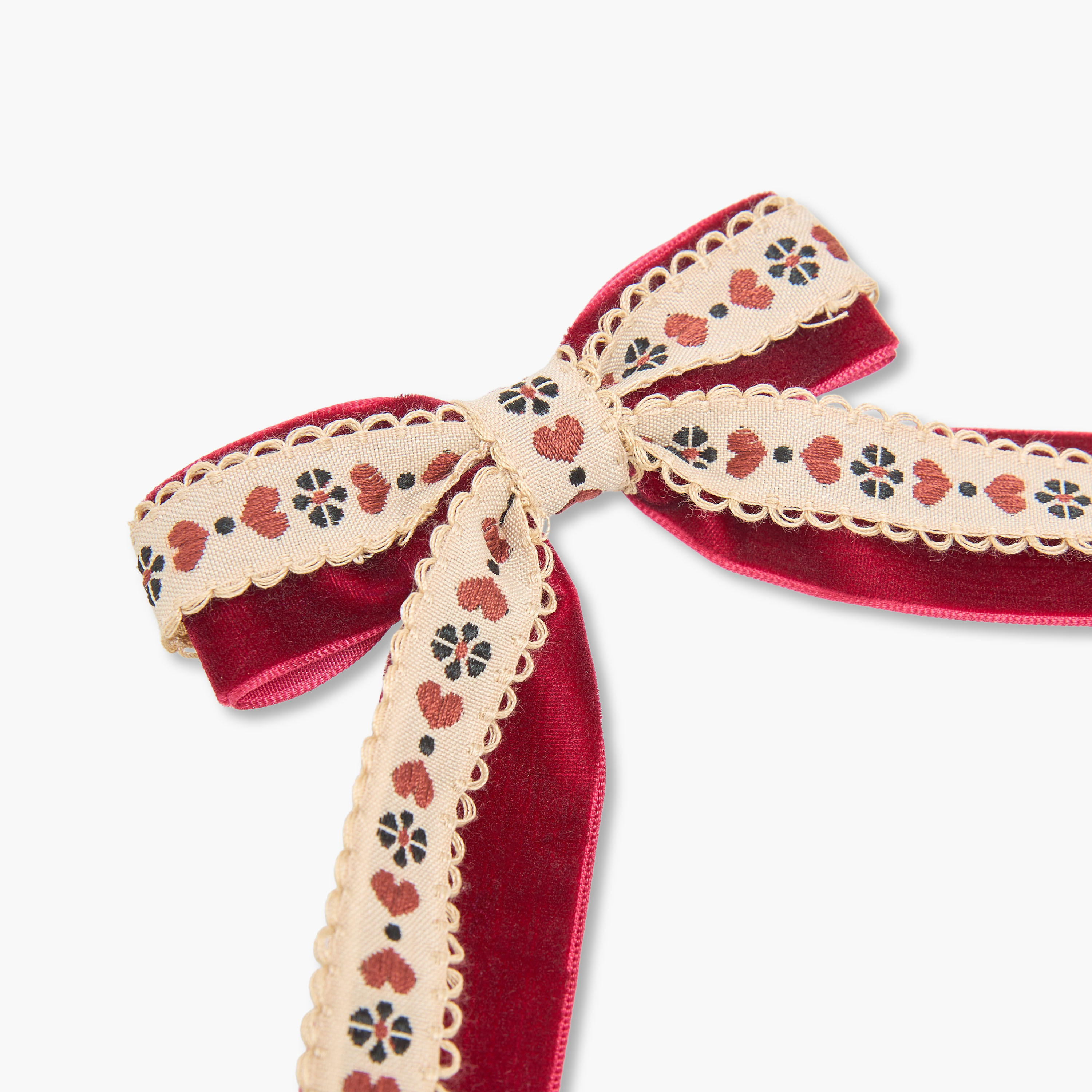Pack of 2 Bow Hair Clip with Embroidery Detail-women-hairaccessories-clips-image-3