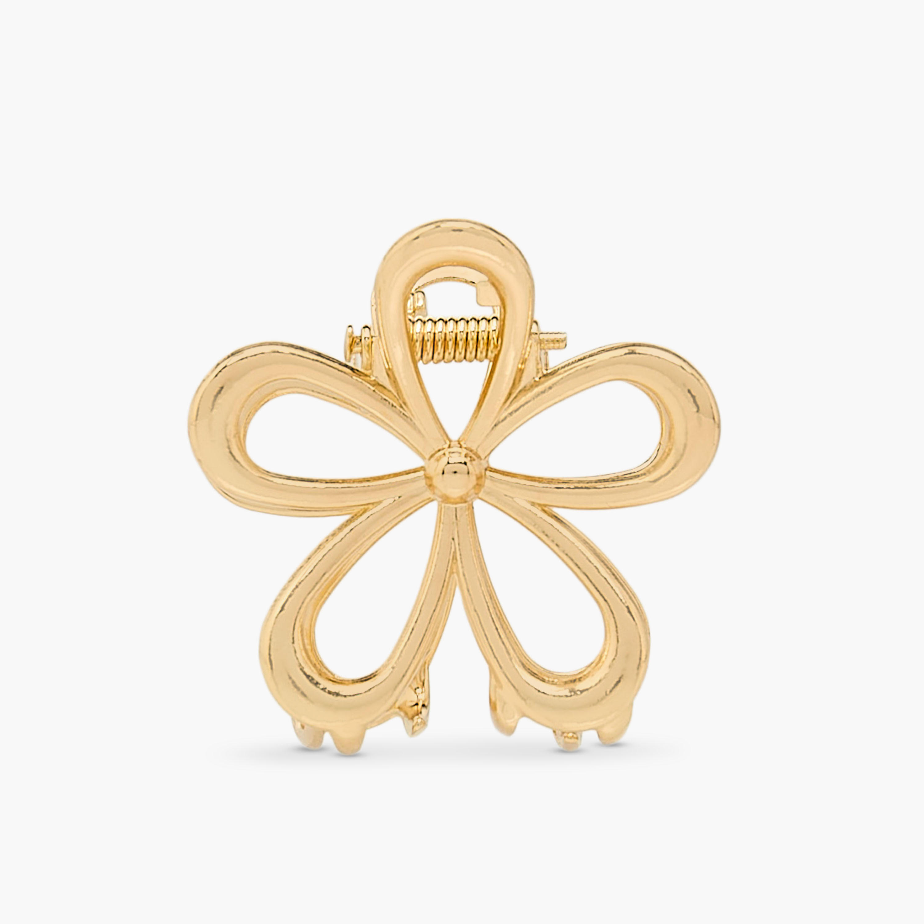Pack of 2 Bulldog Hair Clamp with Floral Design-women-hairaccessories-clamps-image-3