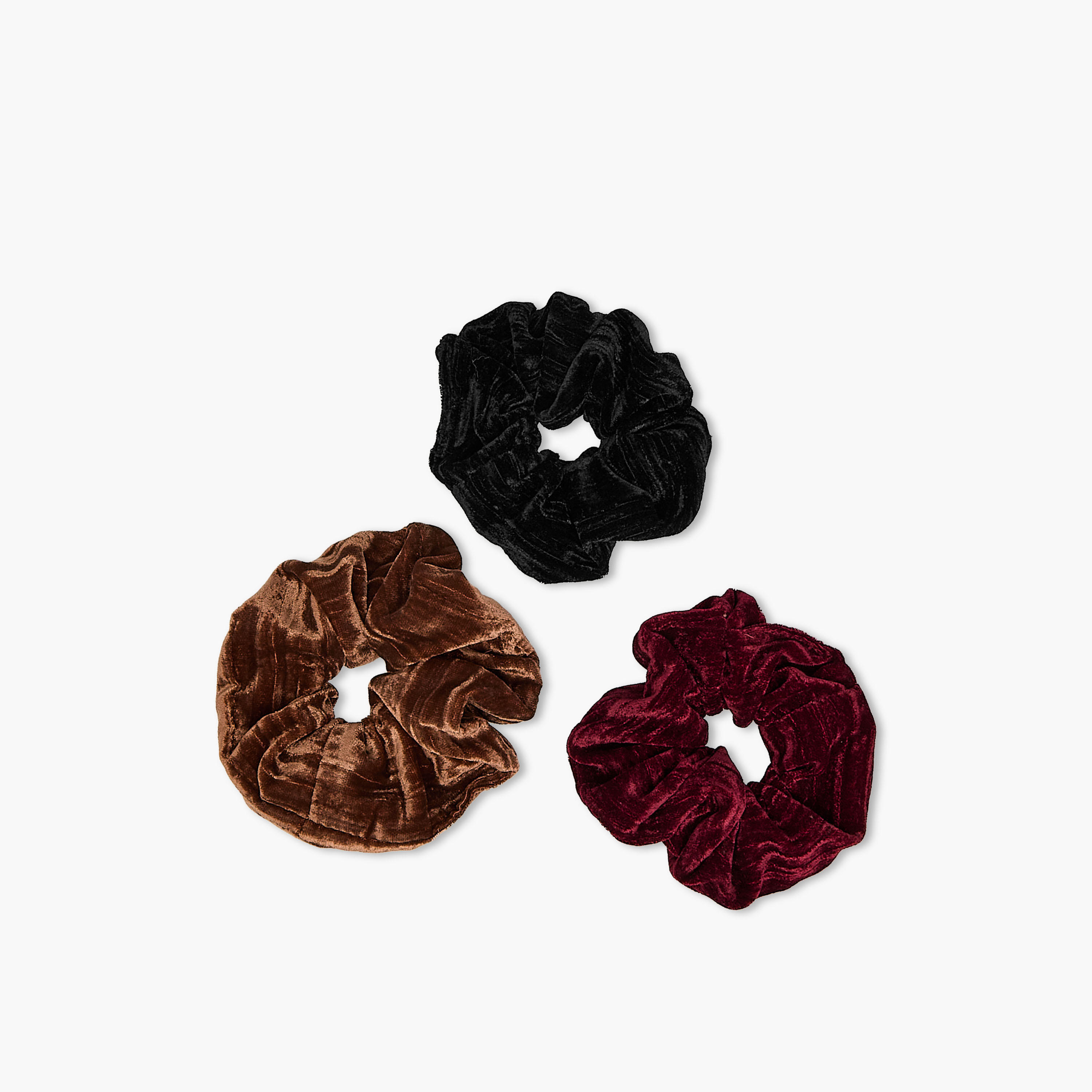 Pack of 3 Velvet Hair Scrunchie-women-hairaccessories-scrunchies-image-4