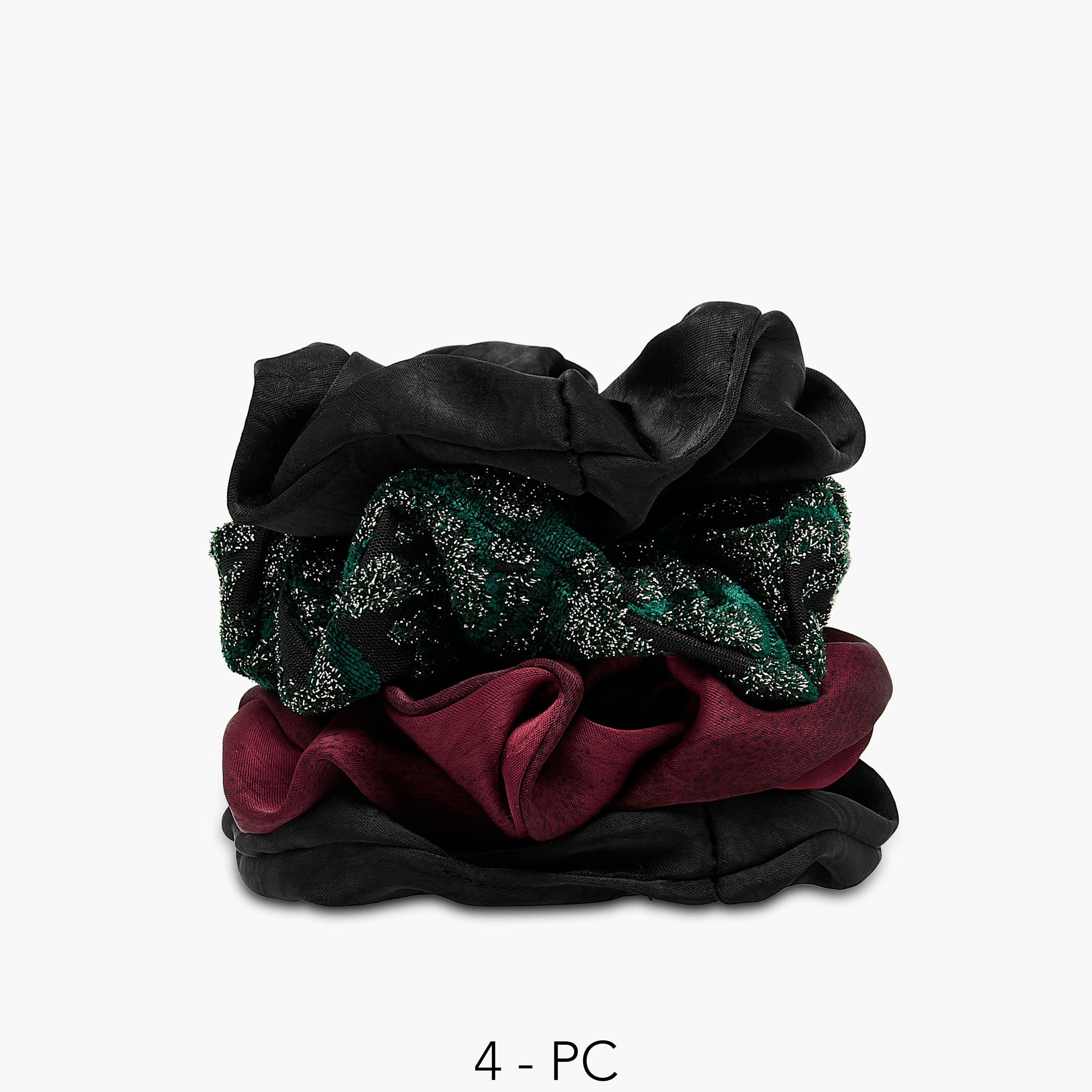 Pack of 4 Assorted Hair Scrunchie-women-hairaccessories-scrunchies-image-1