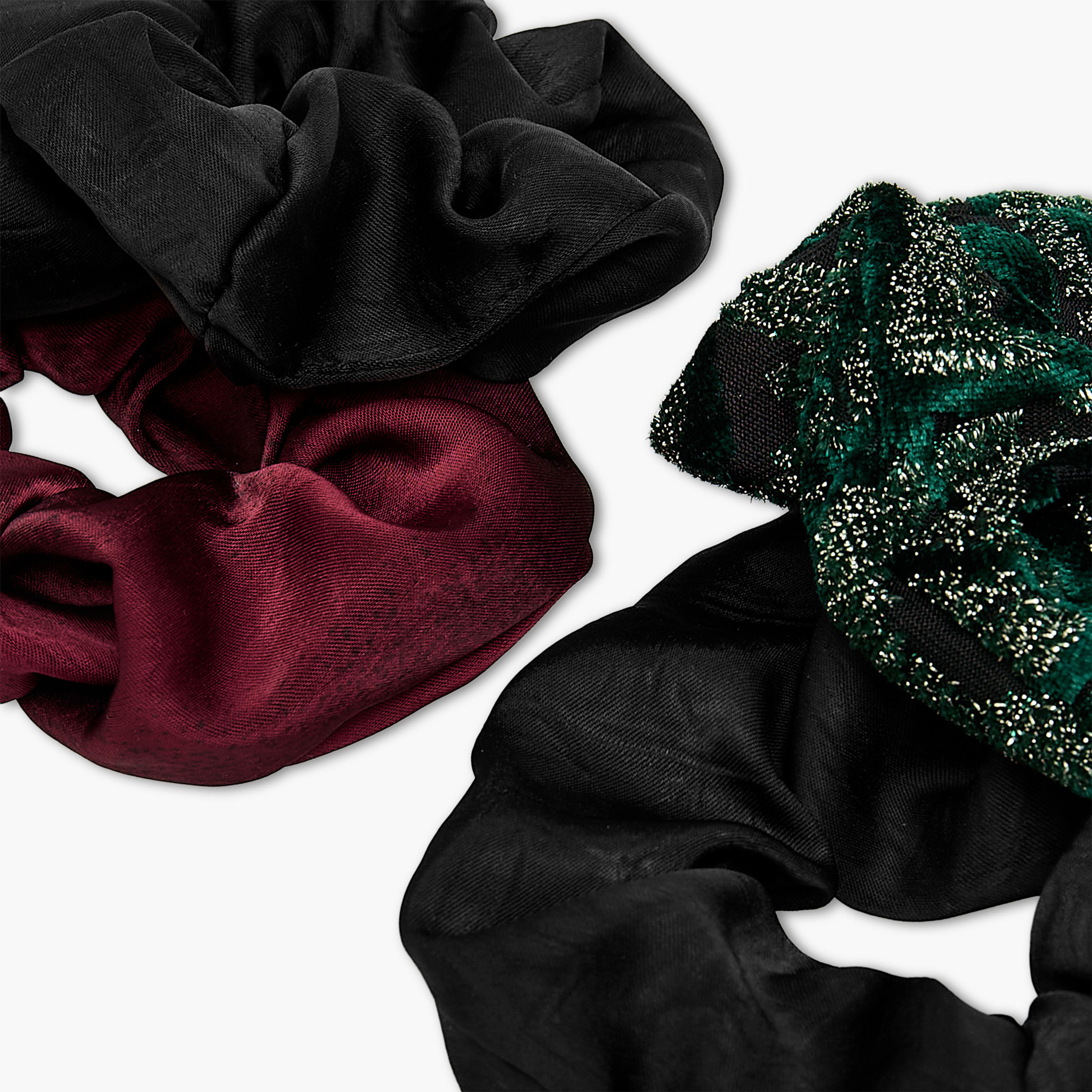 Pack of 4 Assorted Hair Scrunchie-women-hairaccessories-scrunchies-image-4