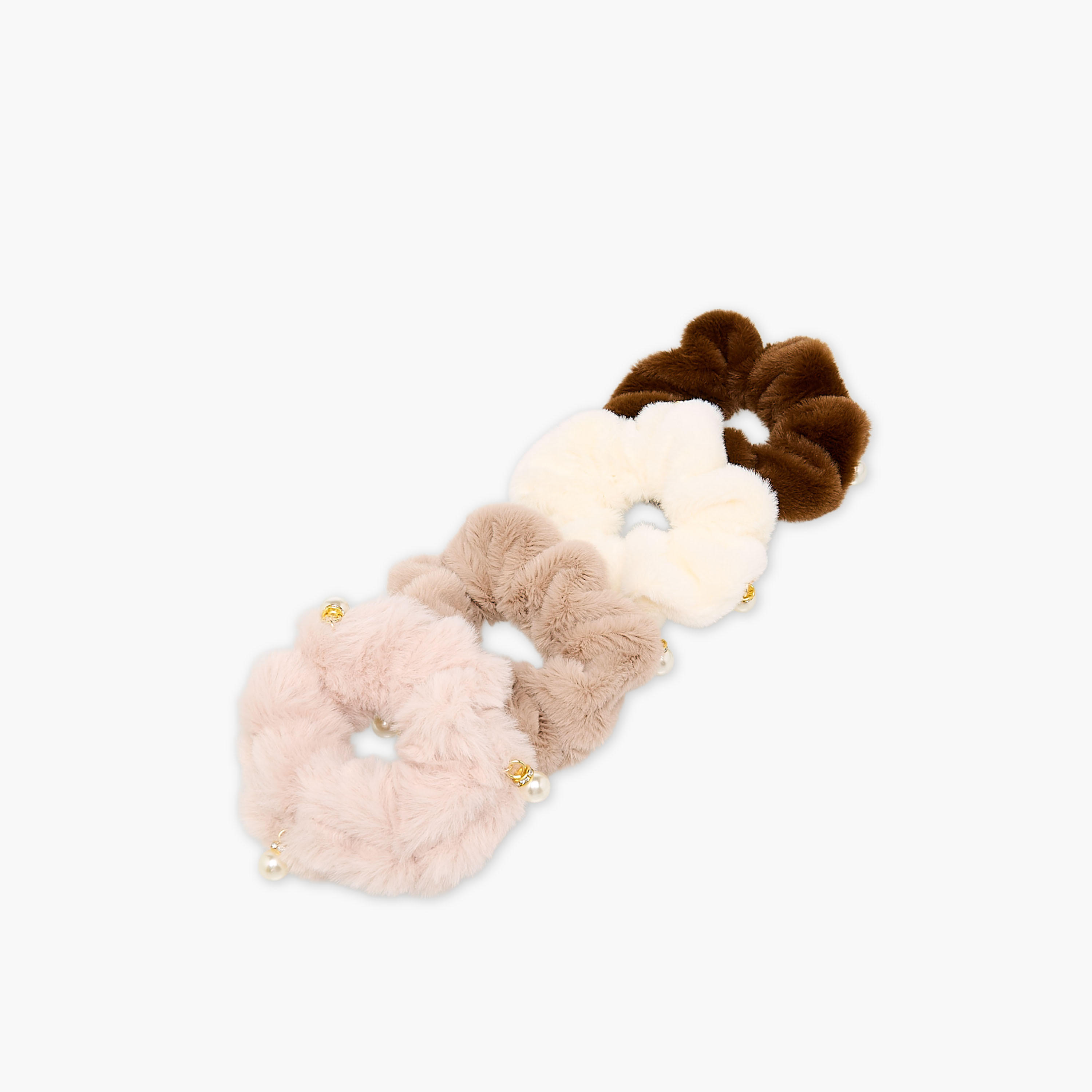 ربطات شعر سكرانشي بزينة لؤلؤ - عبوة 4 قطع-women-hairaccessories-scrunchies-image-3