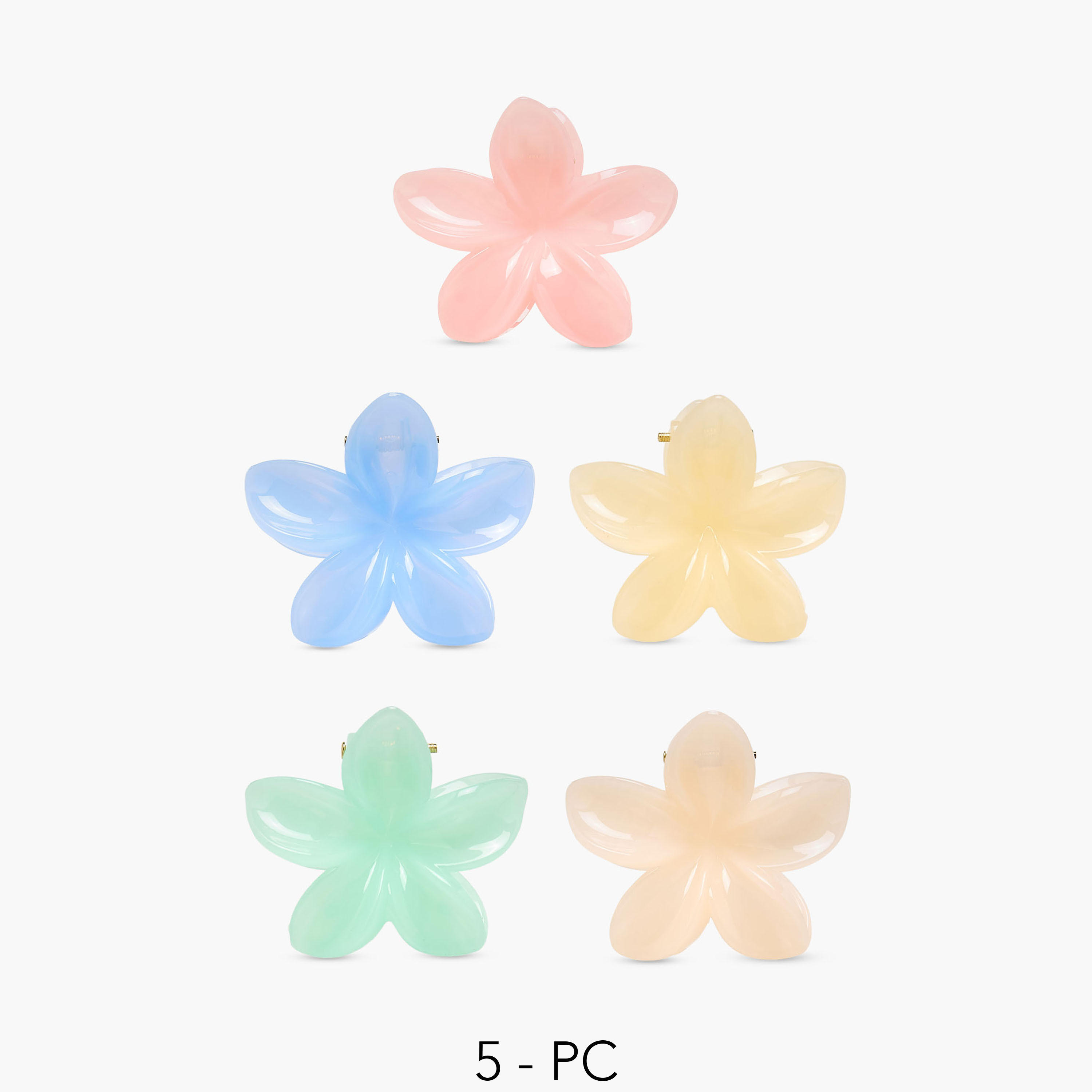 Pack of 5 Floral Hair Clamp-women-hairaccessories-clamps-image-1