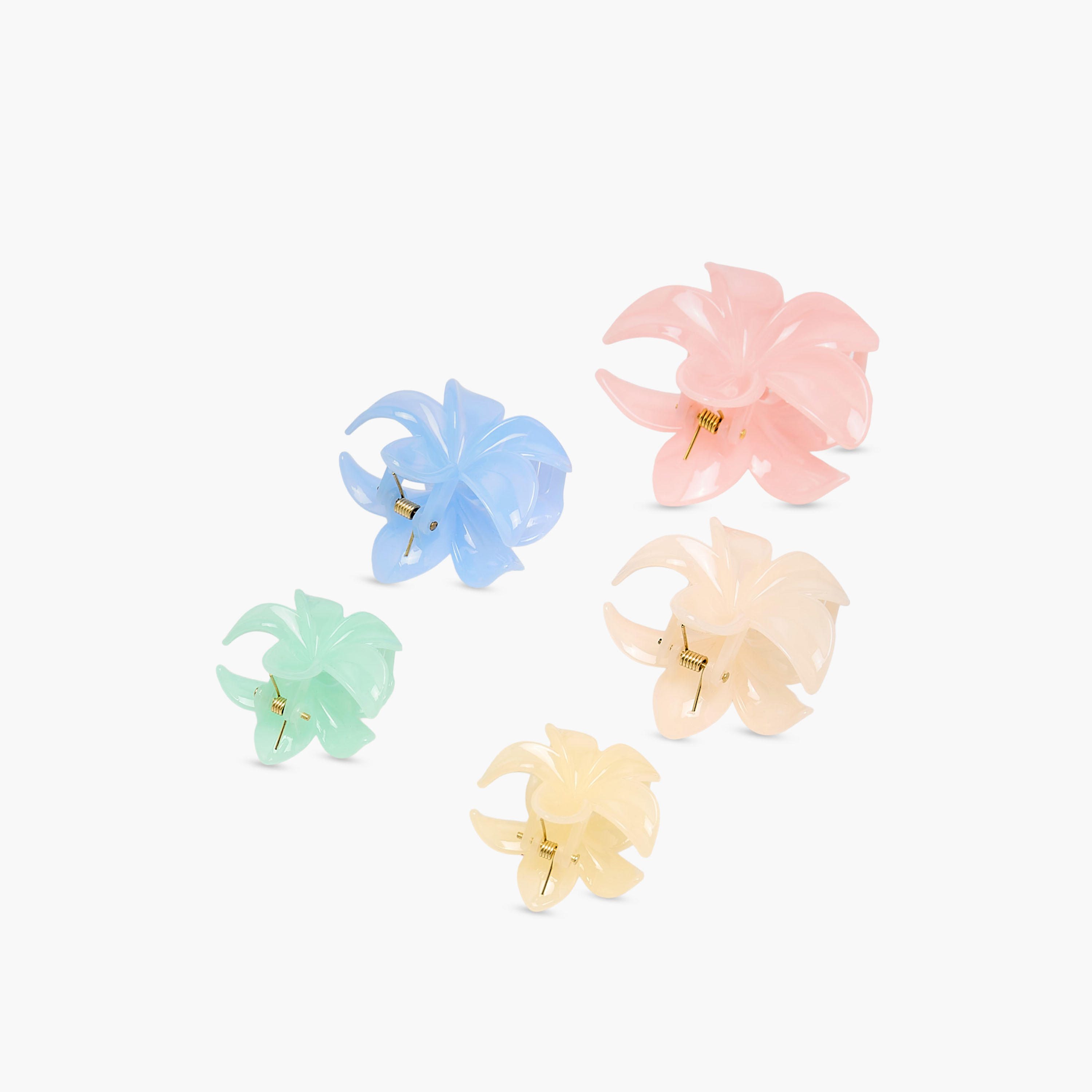 Pack of 5 Floral Hair Clamp-women-hairaccessories-clamps-image-7