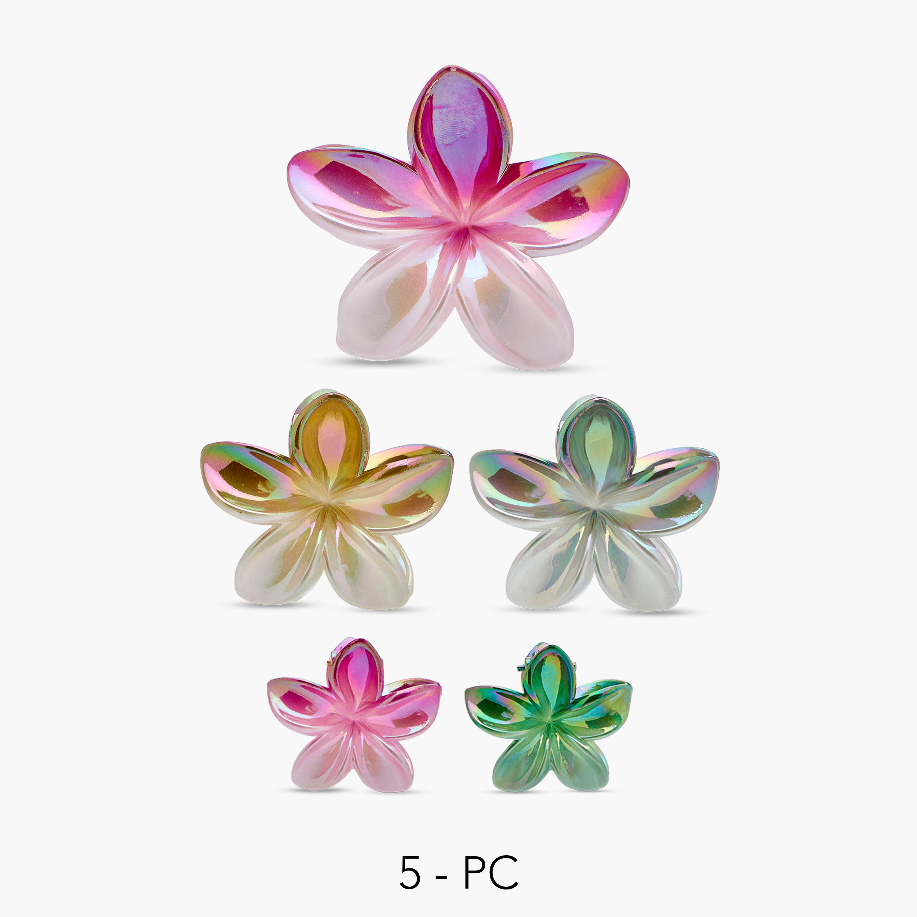 Pack of 5 Floral Hair Clamp-women-hairaccessories-clamps-image-1