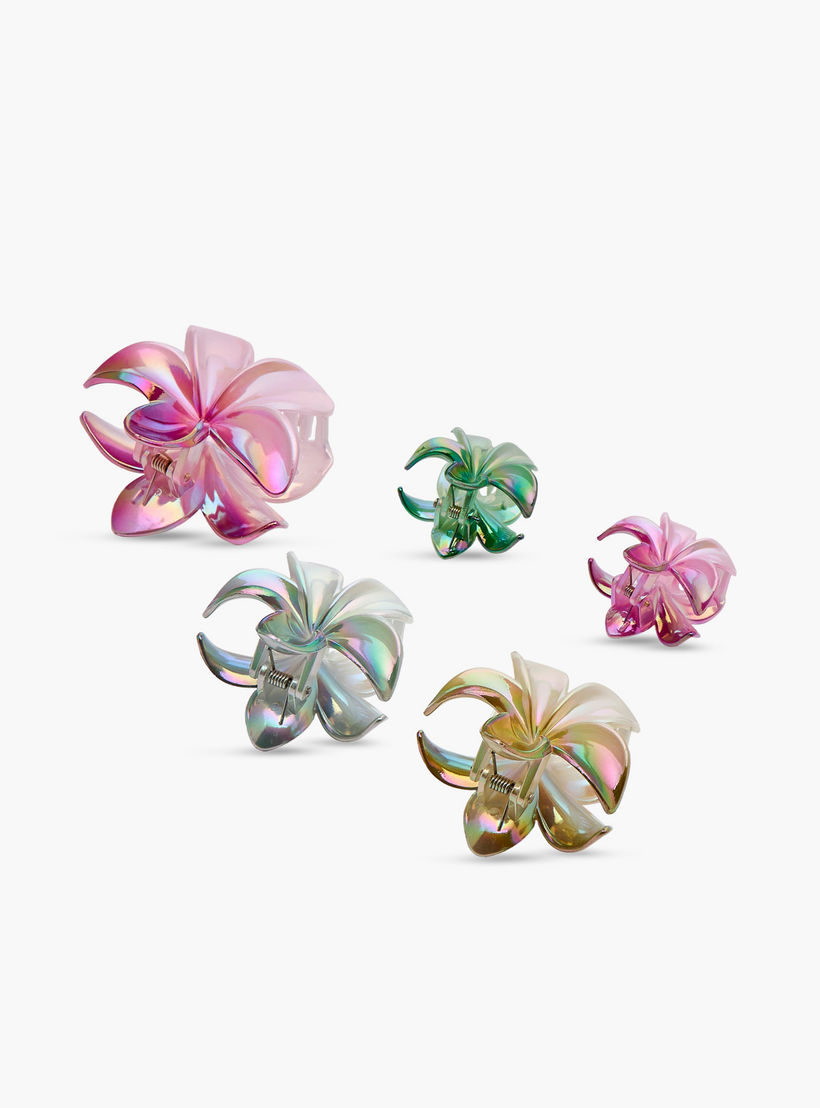 Pack of 5 Floral Hair Clamp-women-hairaccessories-clamps-image-8