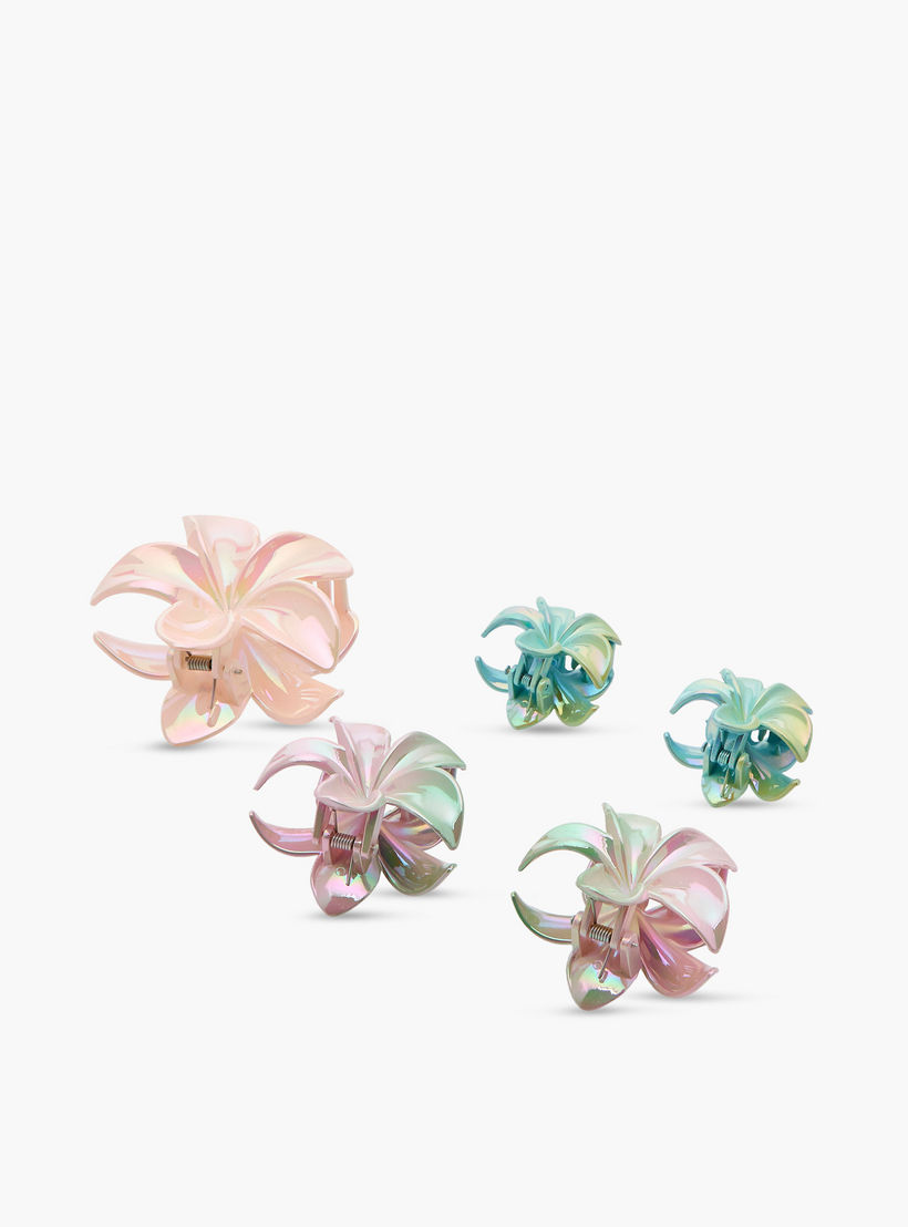 Pack of 5 Floral Hair Clamp-women-hairaccessories-clamps-image-6