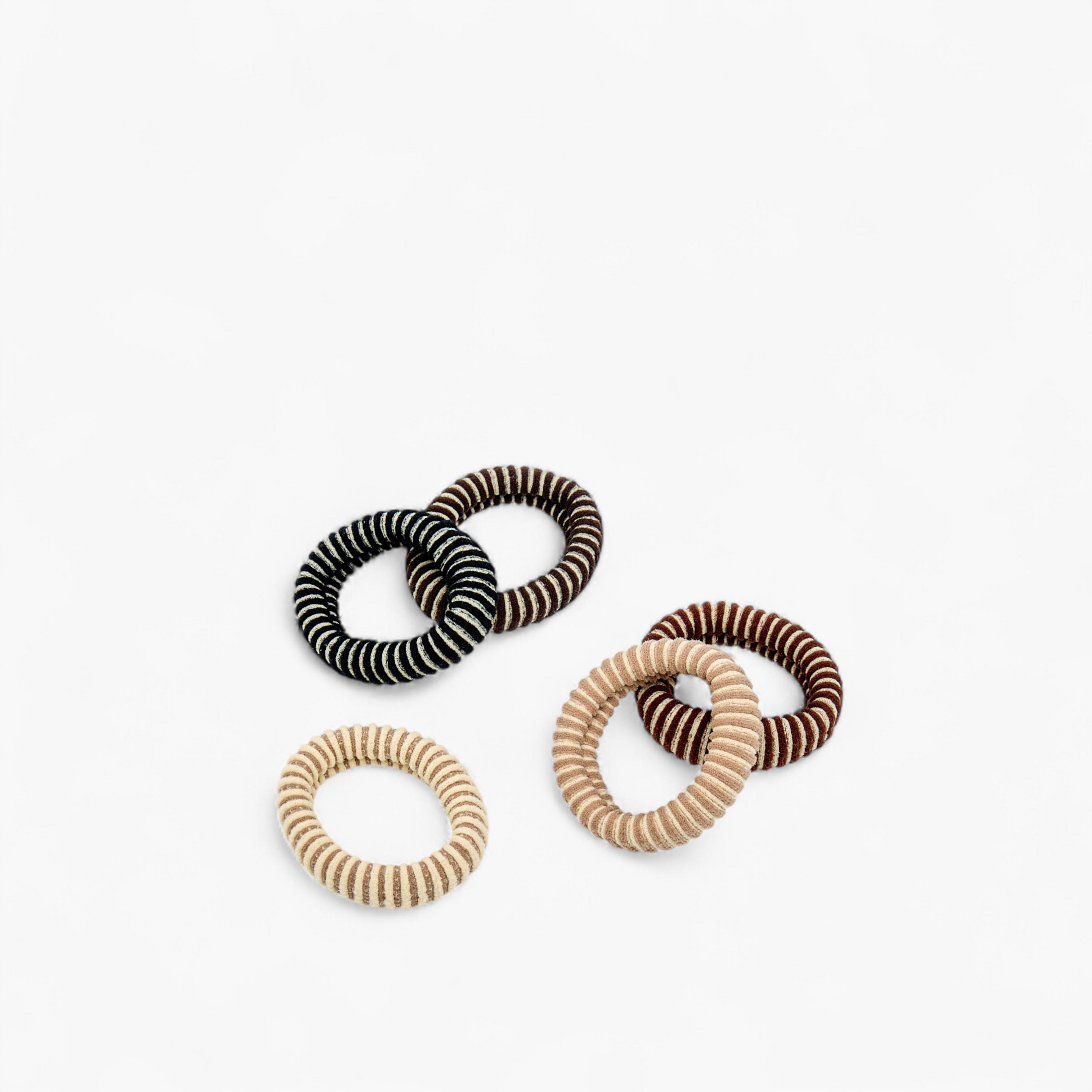 طقم ربطات شعر قماش مضلعة من 5 قطع-women-hairaccessories-scrunchies-image-4