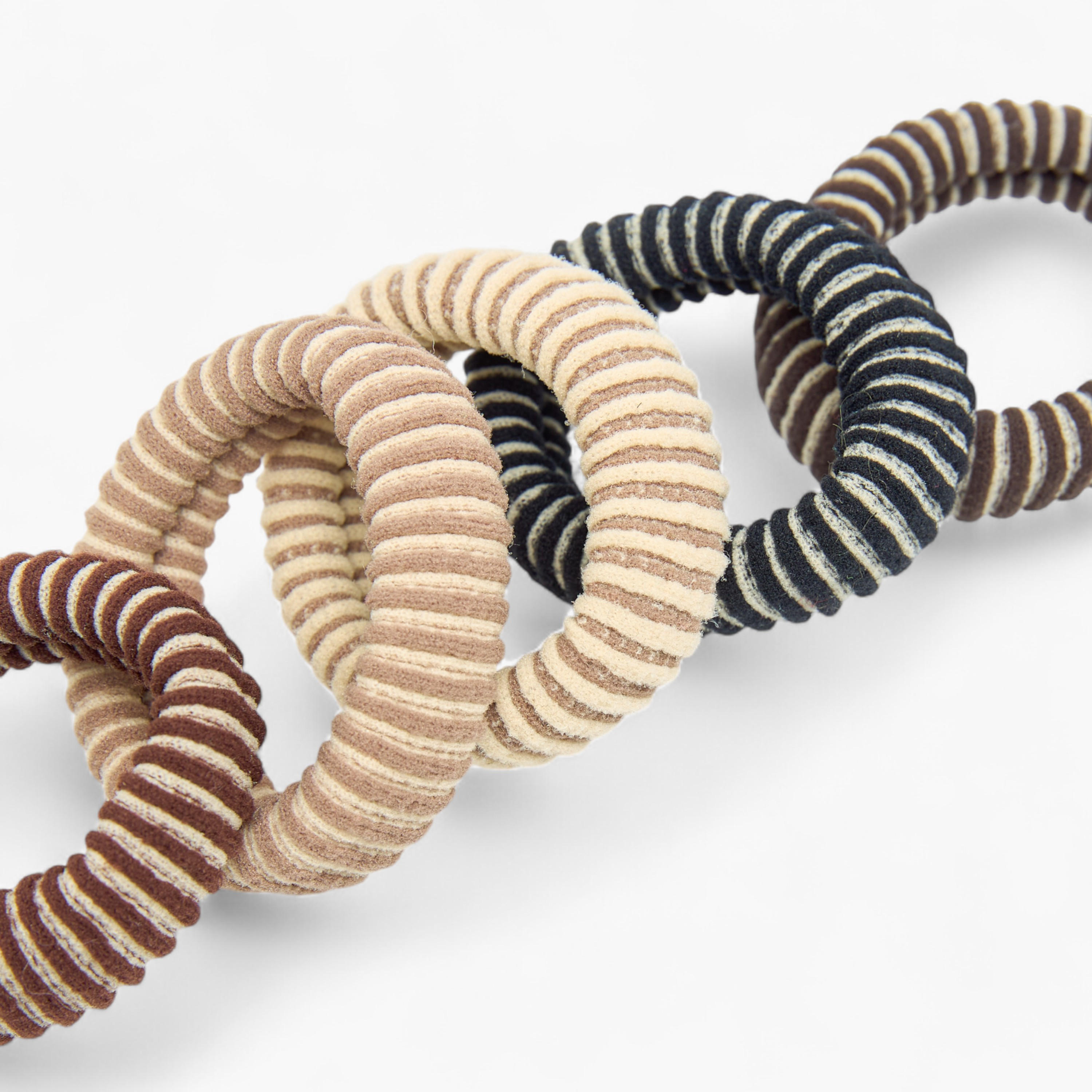 طقم ربطات شعر قماش مضلعة من 5 قطع-women-hairaccessories-scrunchies-image-6