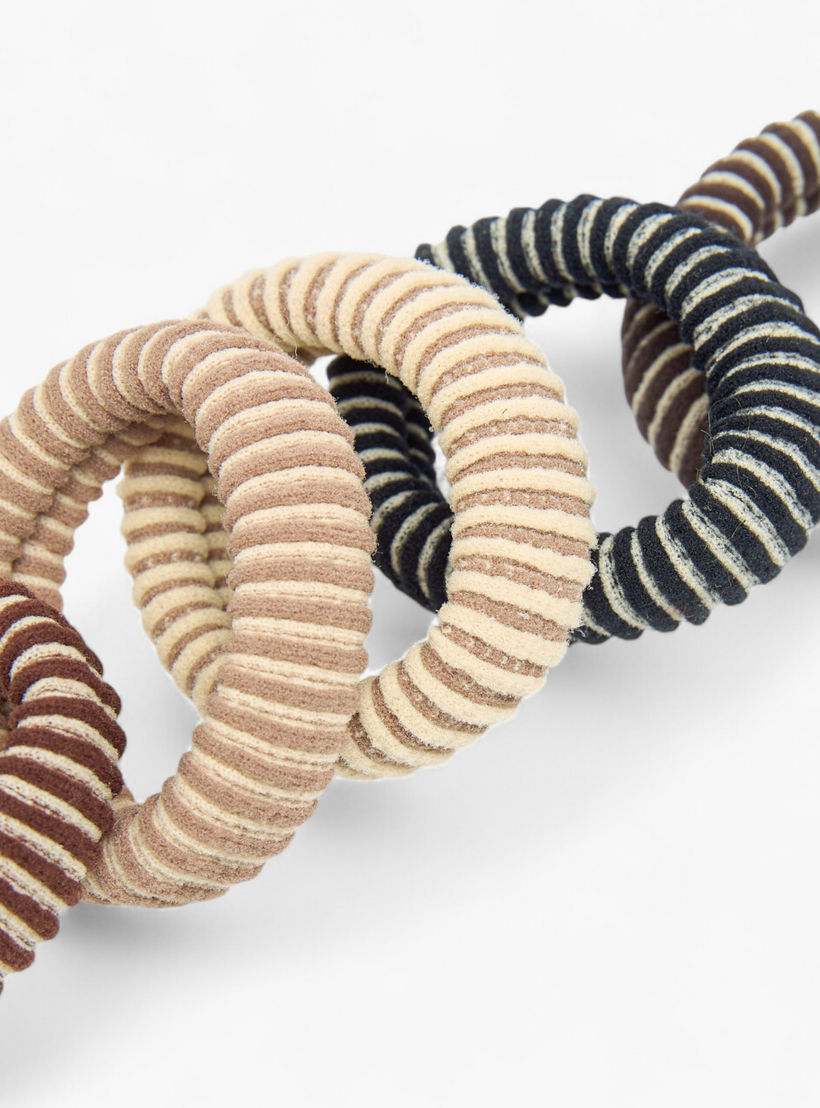 طقم ربطات شعر قماش مضلعة من 5 قطع-women-hairaccessories-scrunchies-image-6