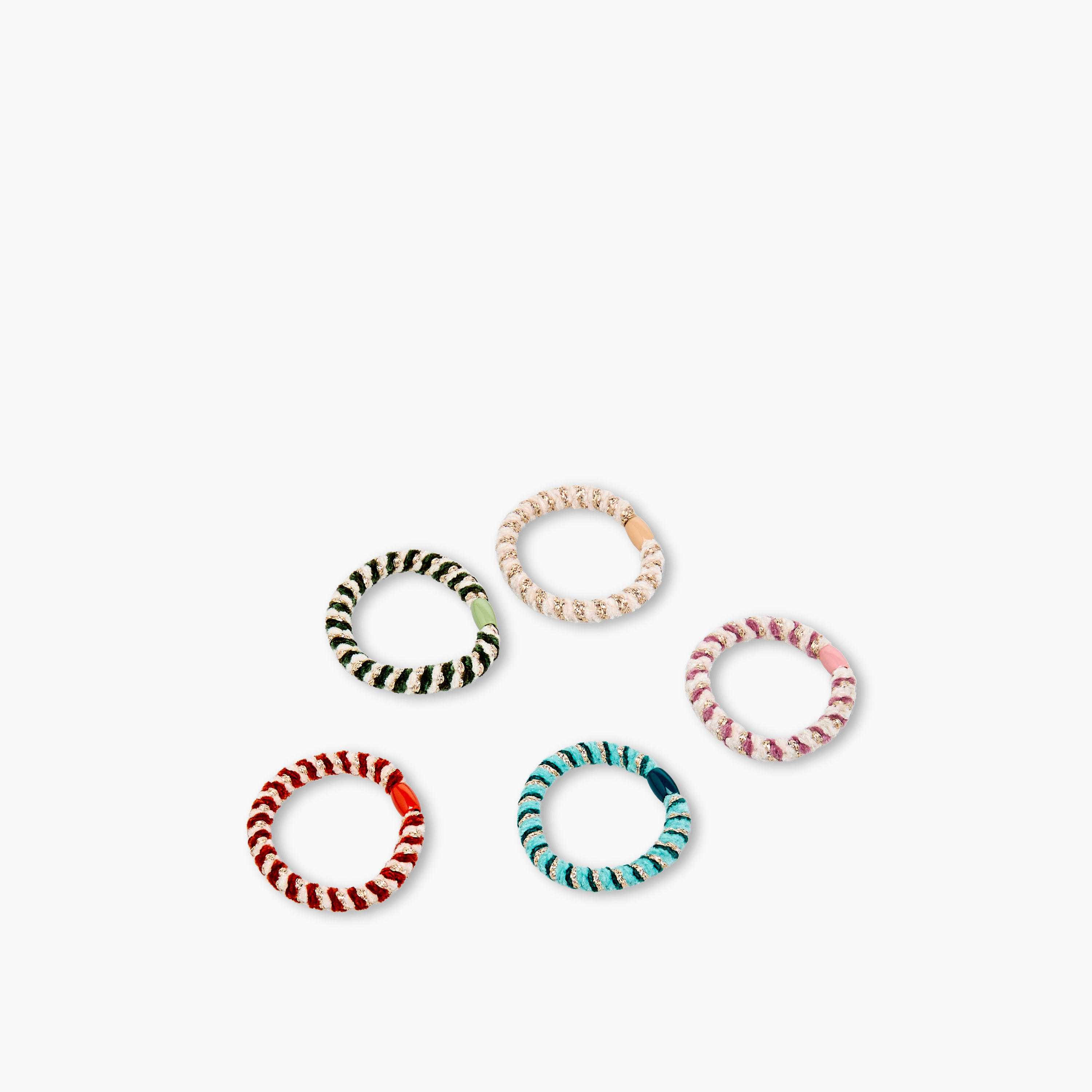 طقم ربطات شعر مخملية من 5 قطع-women-hairaccessories-scrunchies-image-4
