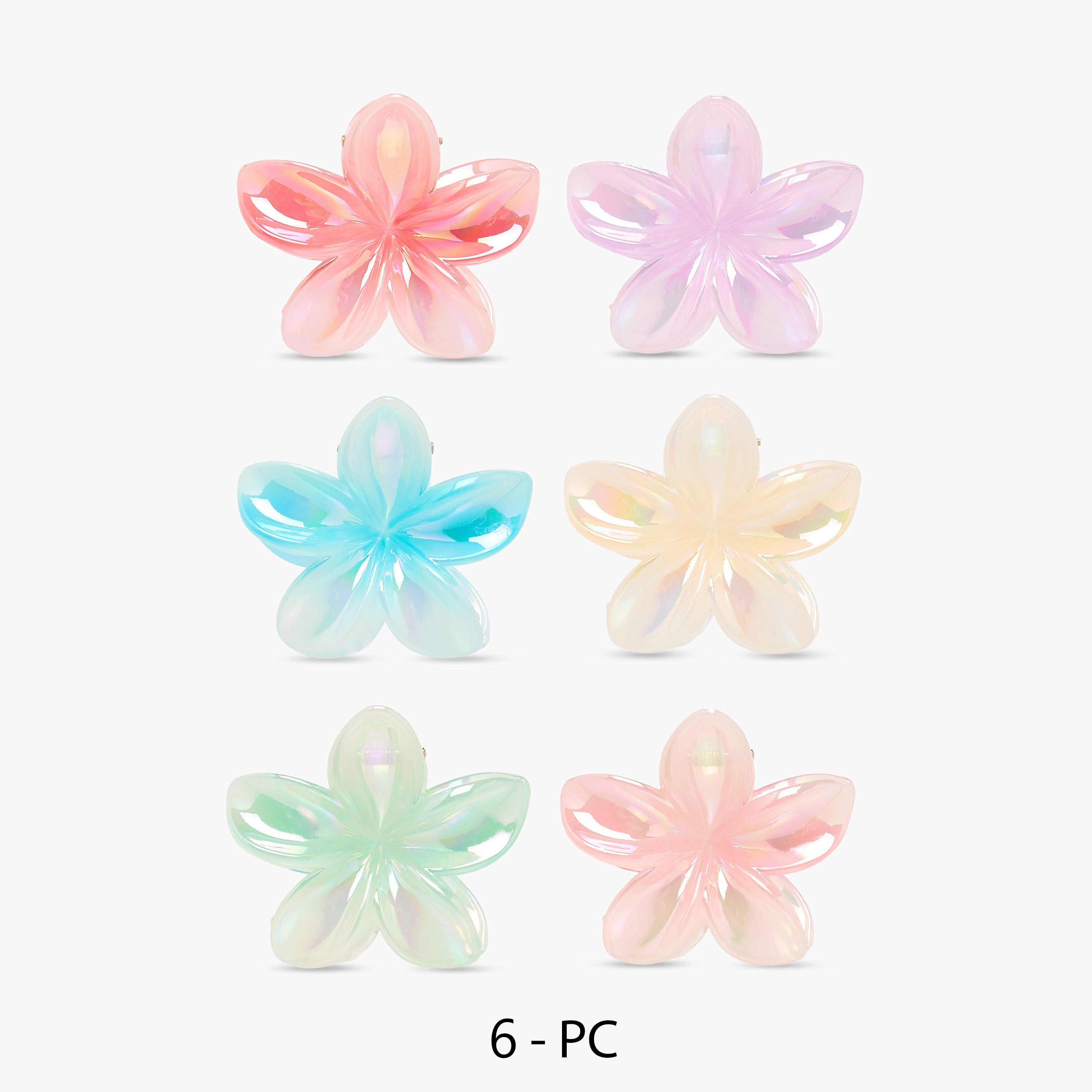 مشابك شعر زهرية - عبوة من 6 قطع-women-hairaccessories-clamps-image-1