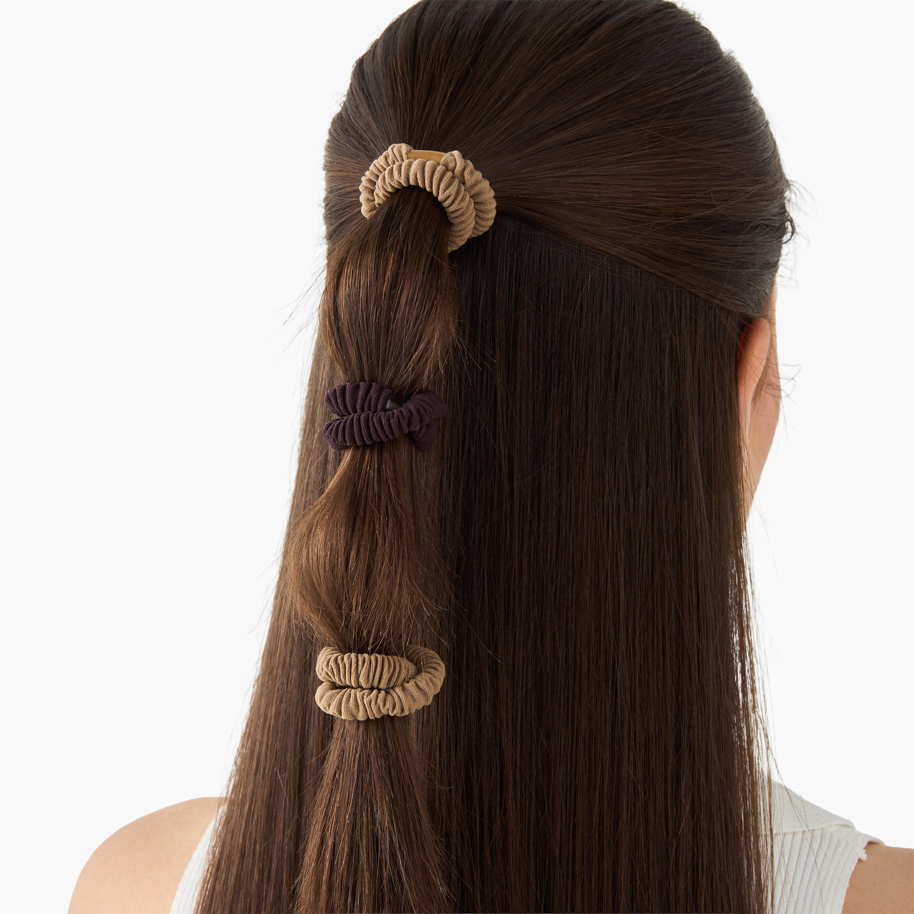 طقم ربطات شعر قماش بطيات من 9 قطع-women-hairaccessories-scrunchies-image-2